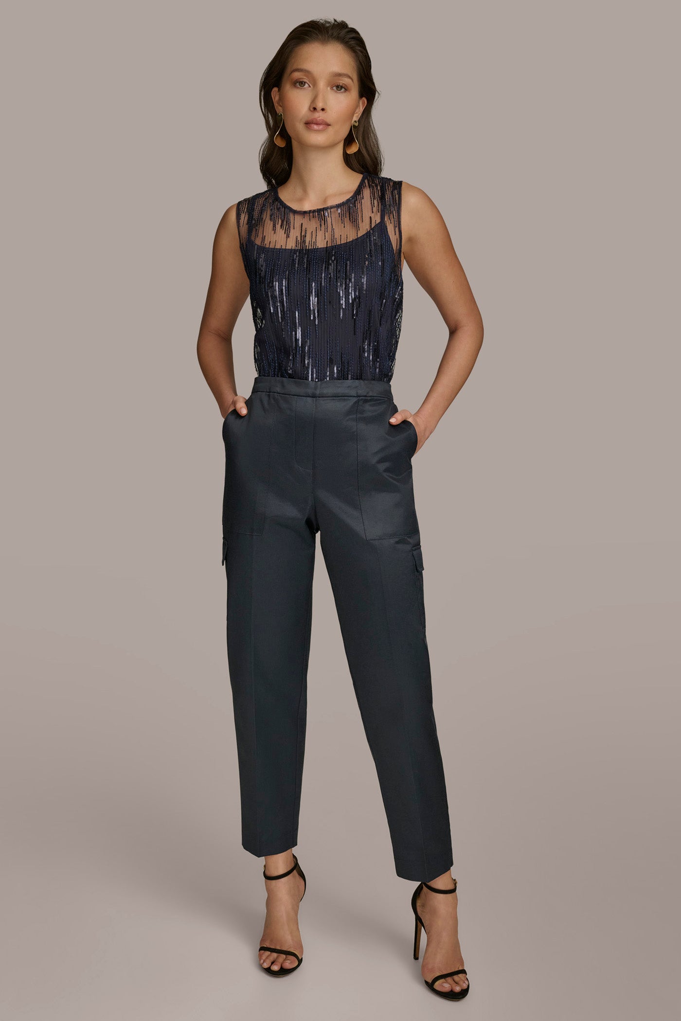 SATIN CARGO PANT VIEW 4 | Sale Pants and Skirts