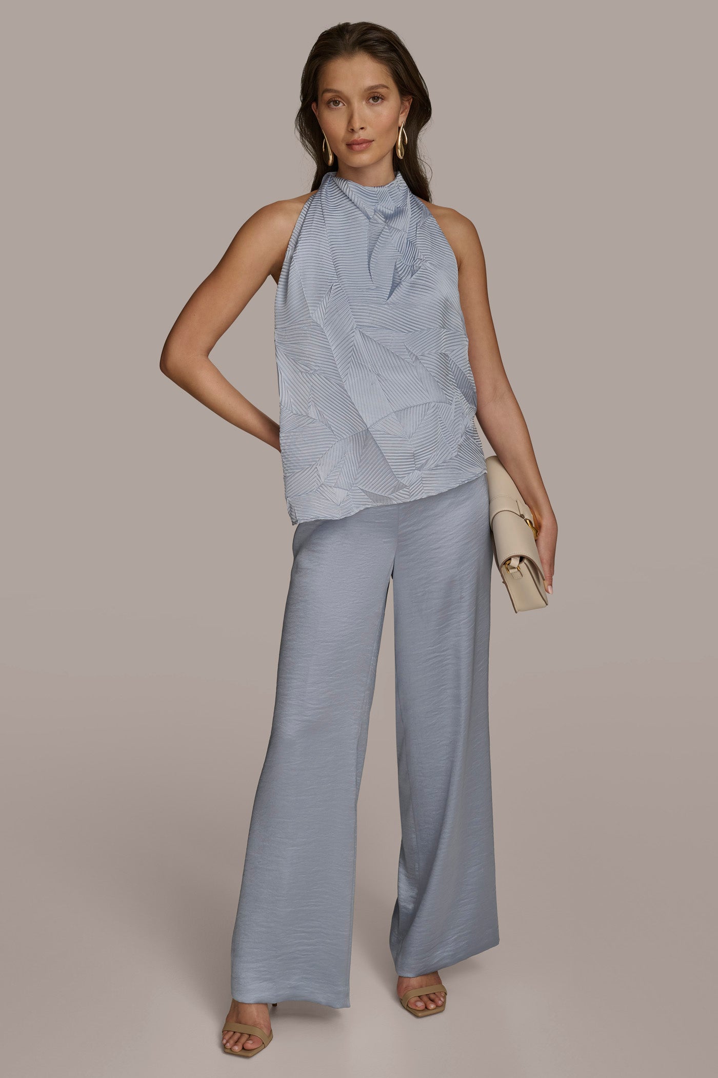 TEXTURED TOP WITH ANGLED HEM VIEW 4 | Last Chance