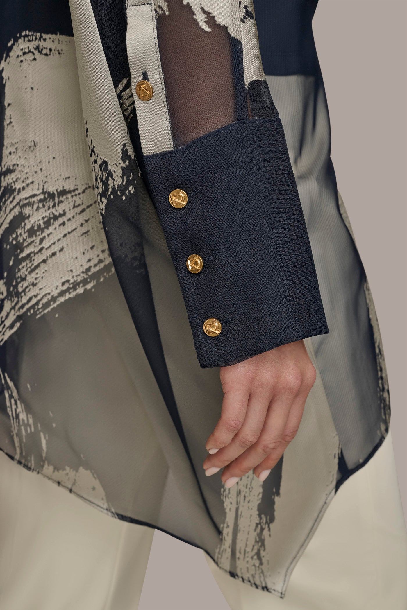 PRINT COLLARED TUNIC VIEW 7 | SALE