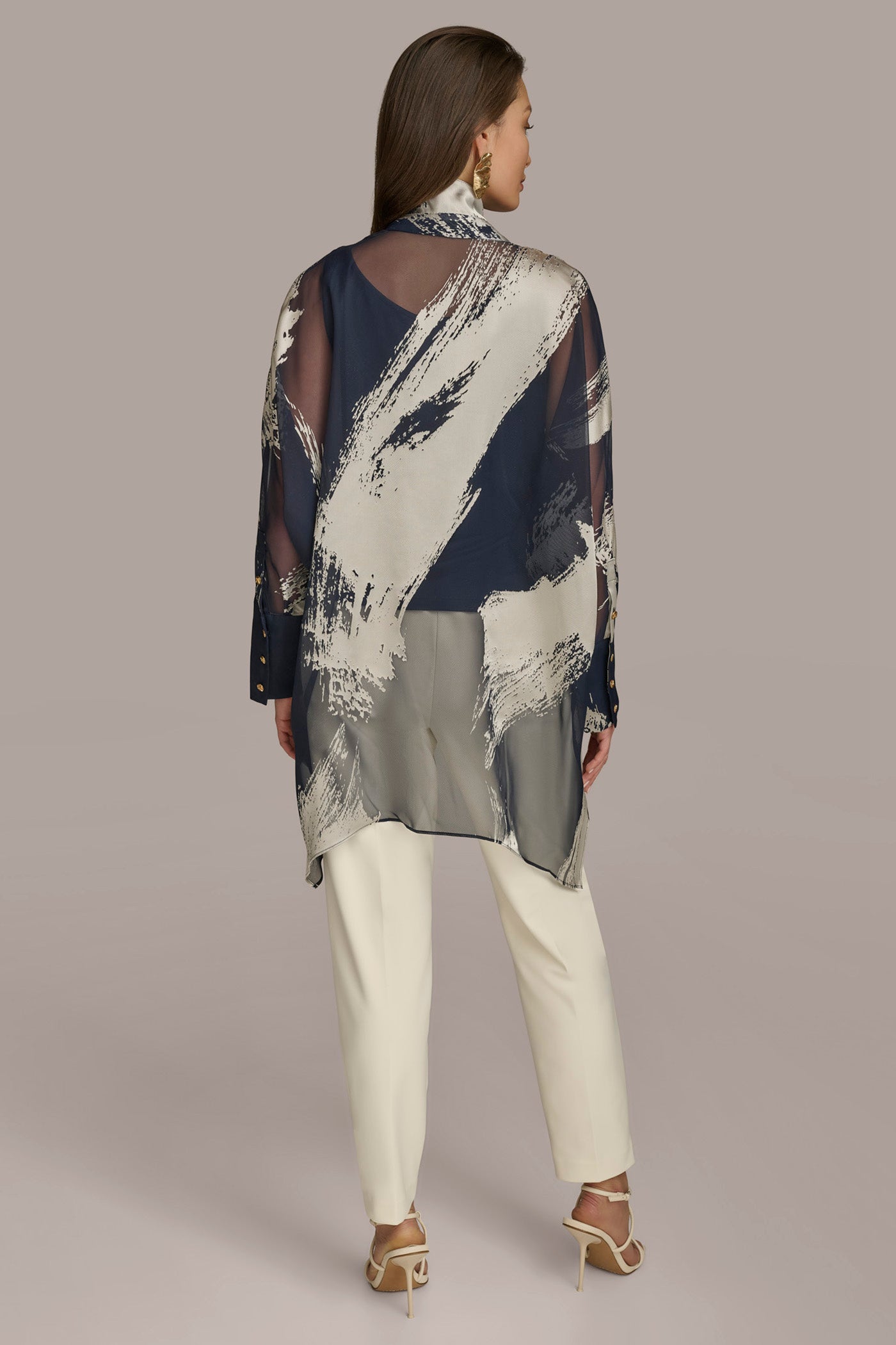 PRINT COLLARED TUNIC | View 2 | SALE