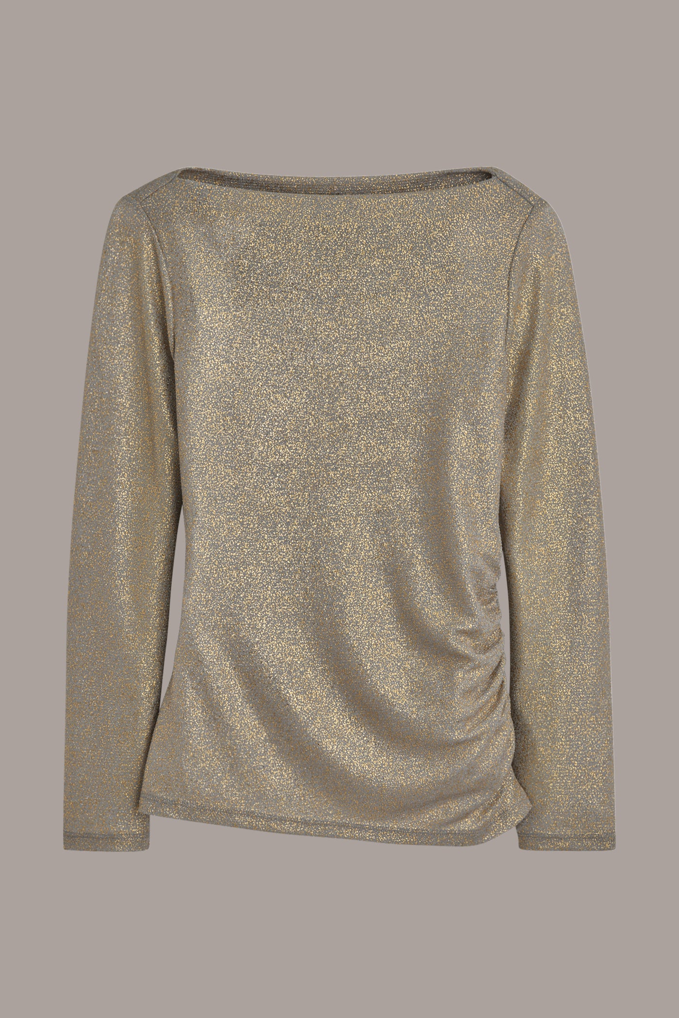 FOIL BOAT NECK TOP VIEW 8 | SALE