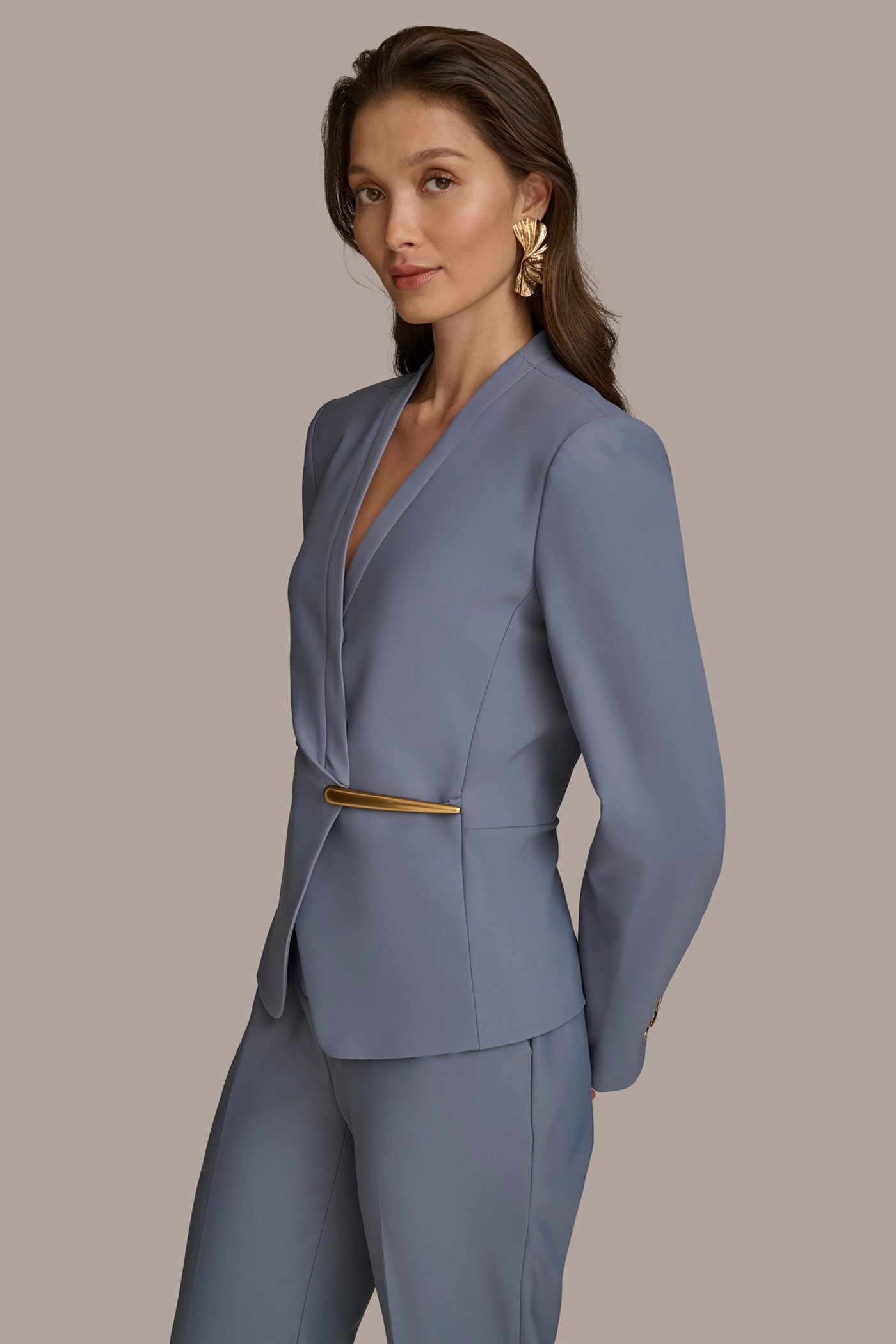 WRAP JACKET WITH BAR CLOSURE VIEW 3 | Last Chance