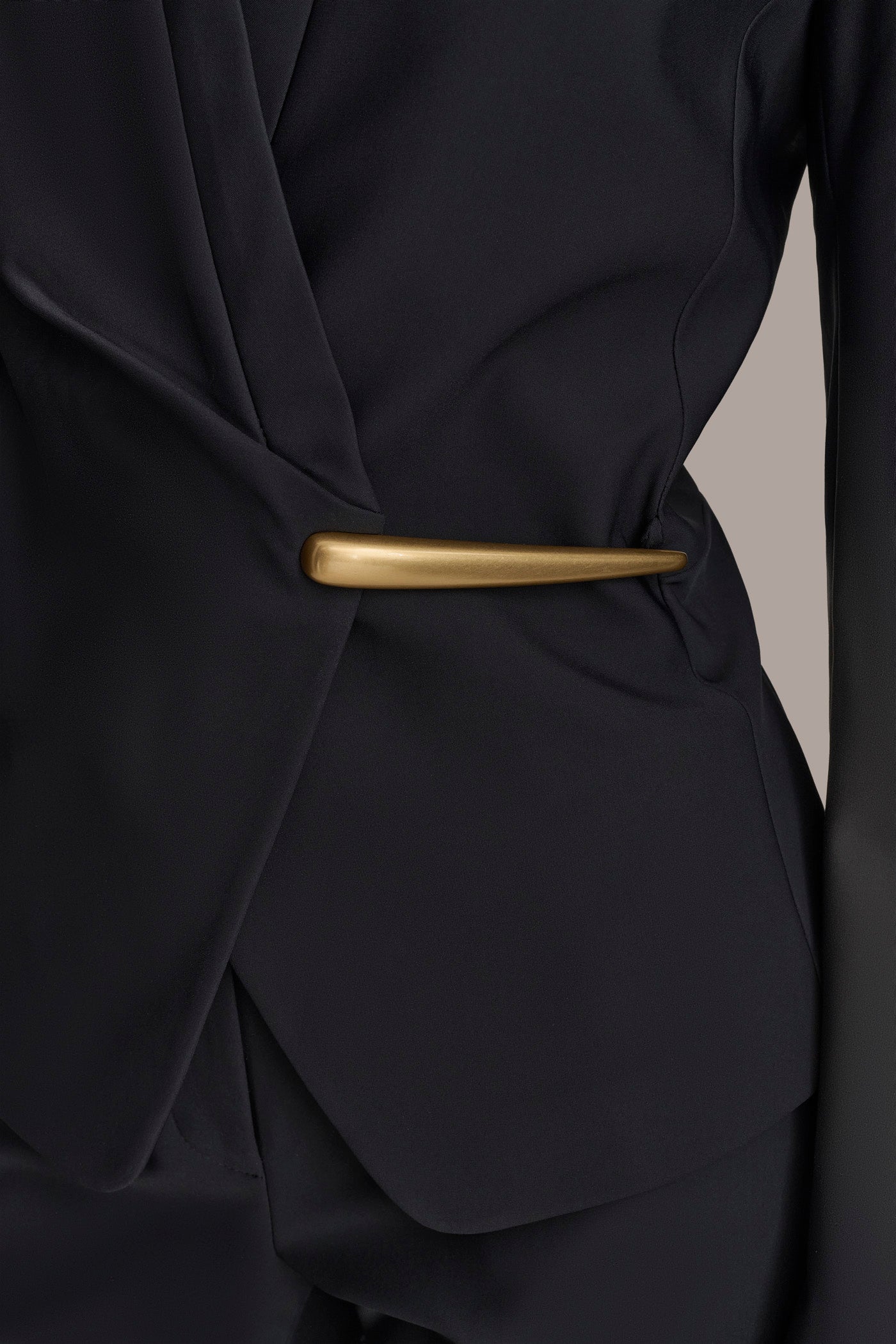 WRAP JACKET WITH BAR HARDWARE CLOSURE VIEW 5 | Blazers & Vests