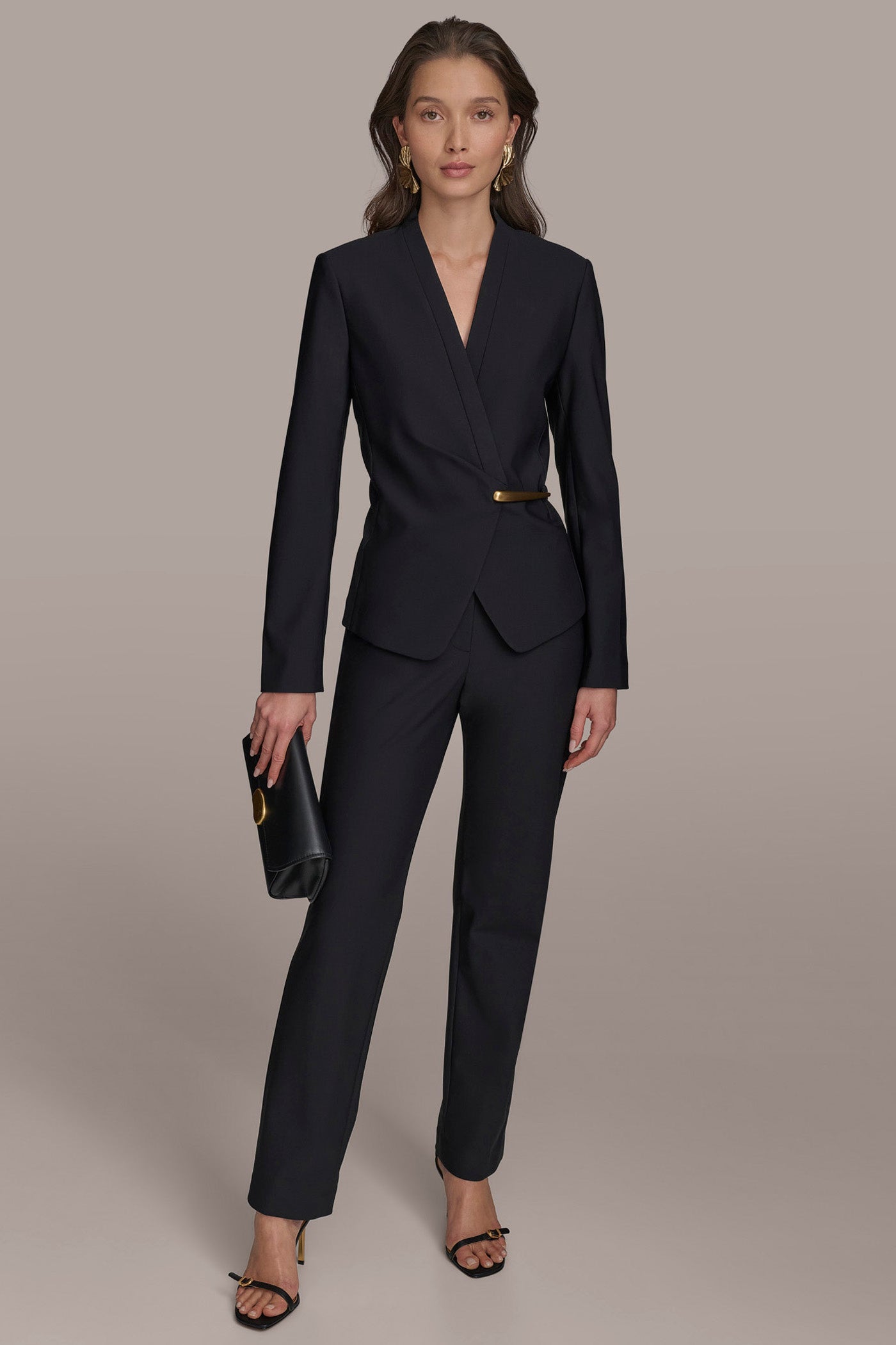 WRAP JACKET WITH BAR HARDWARE CLOSURE VIEW 6 | Blazers & Vests