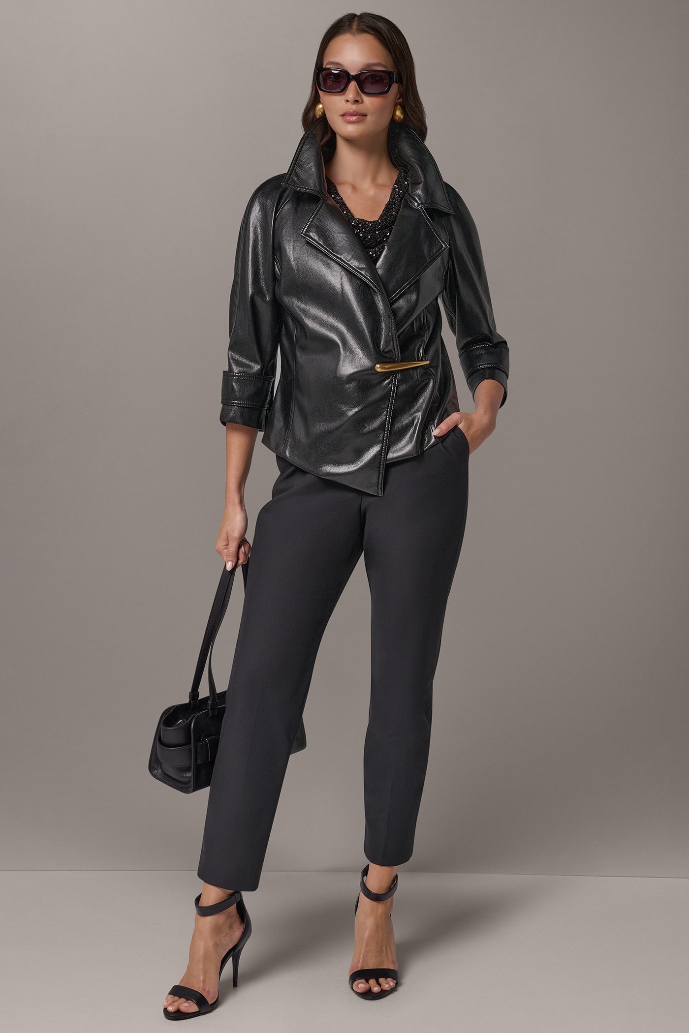 3/4 SLEEVE WRAP EFFECT JACKET VIEW 5