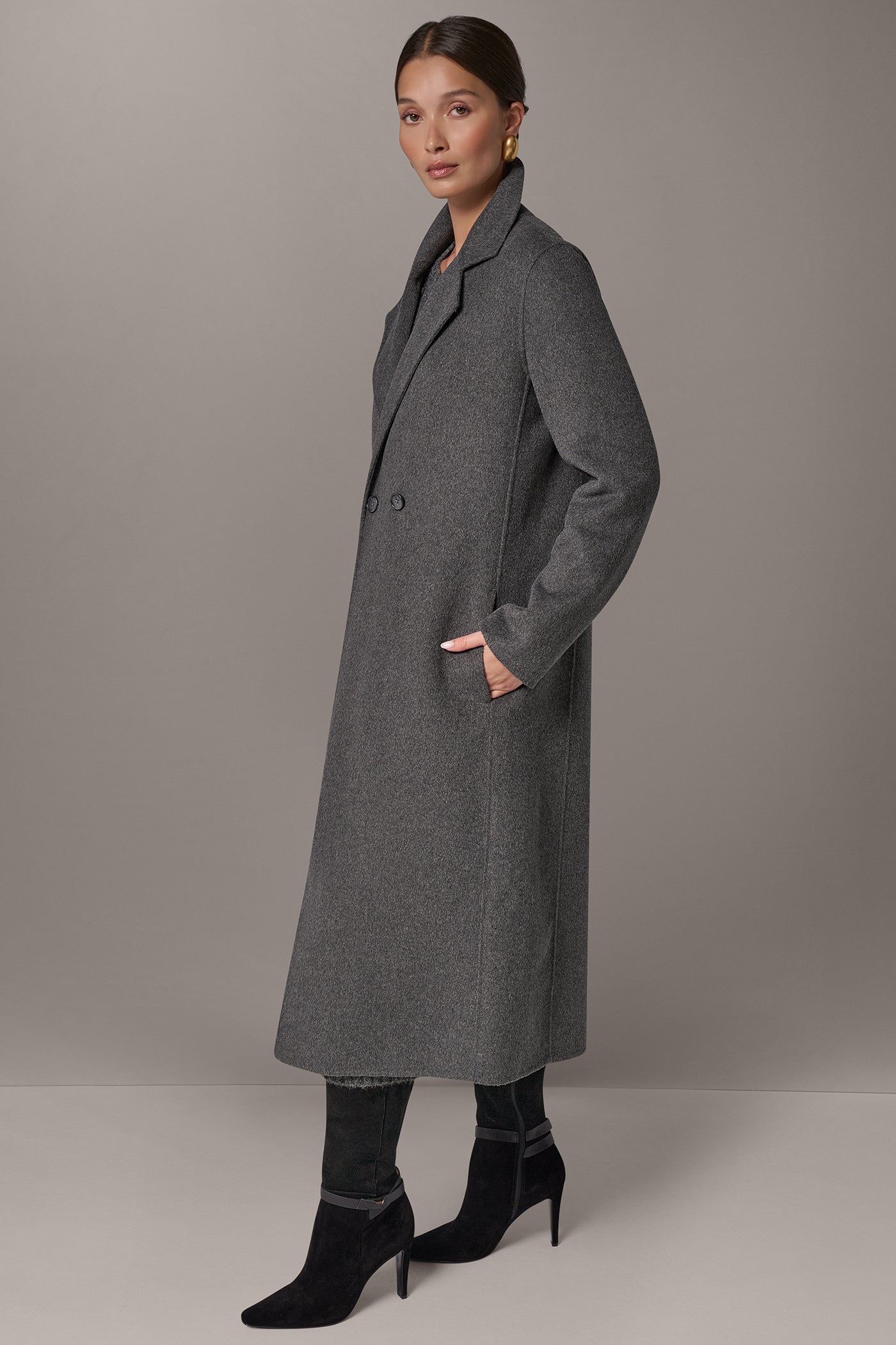 FAUX FUR SCARF LONG COAT VIEW 15 | Clothing