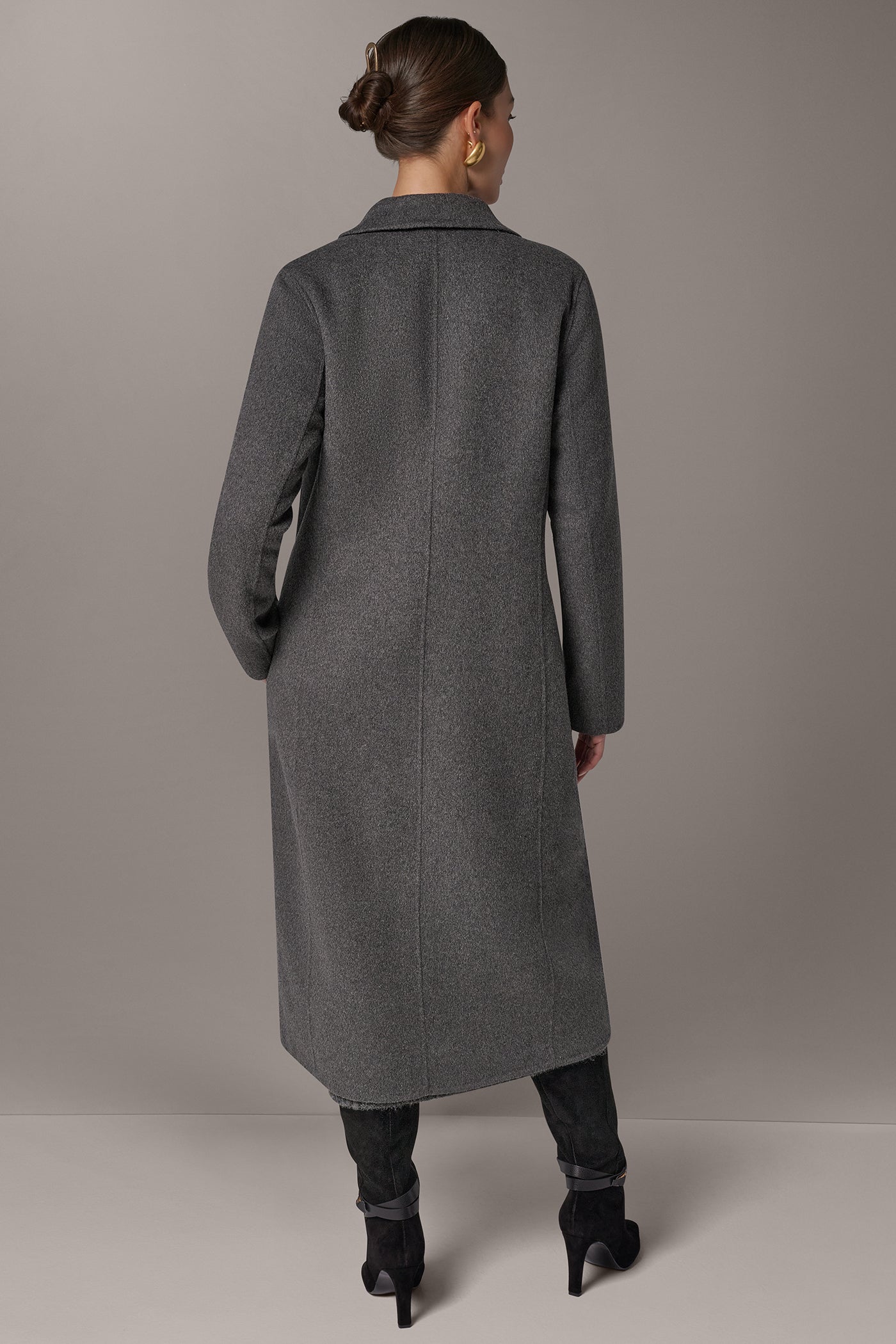 FAUX FUR SCARF LONG COAT VIEW 16 | Clothing