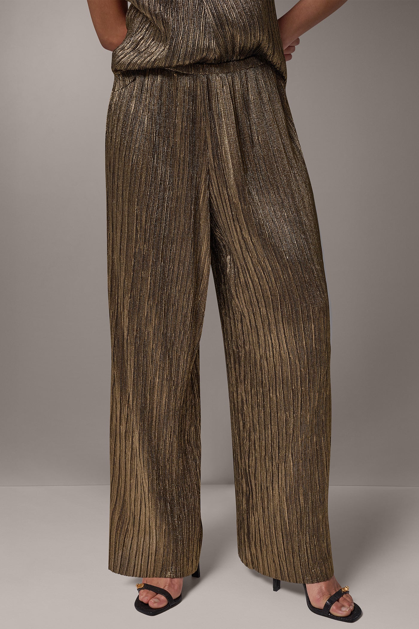 HIGH RISE CRINKLE WIDE LEG PANT VIEW 1