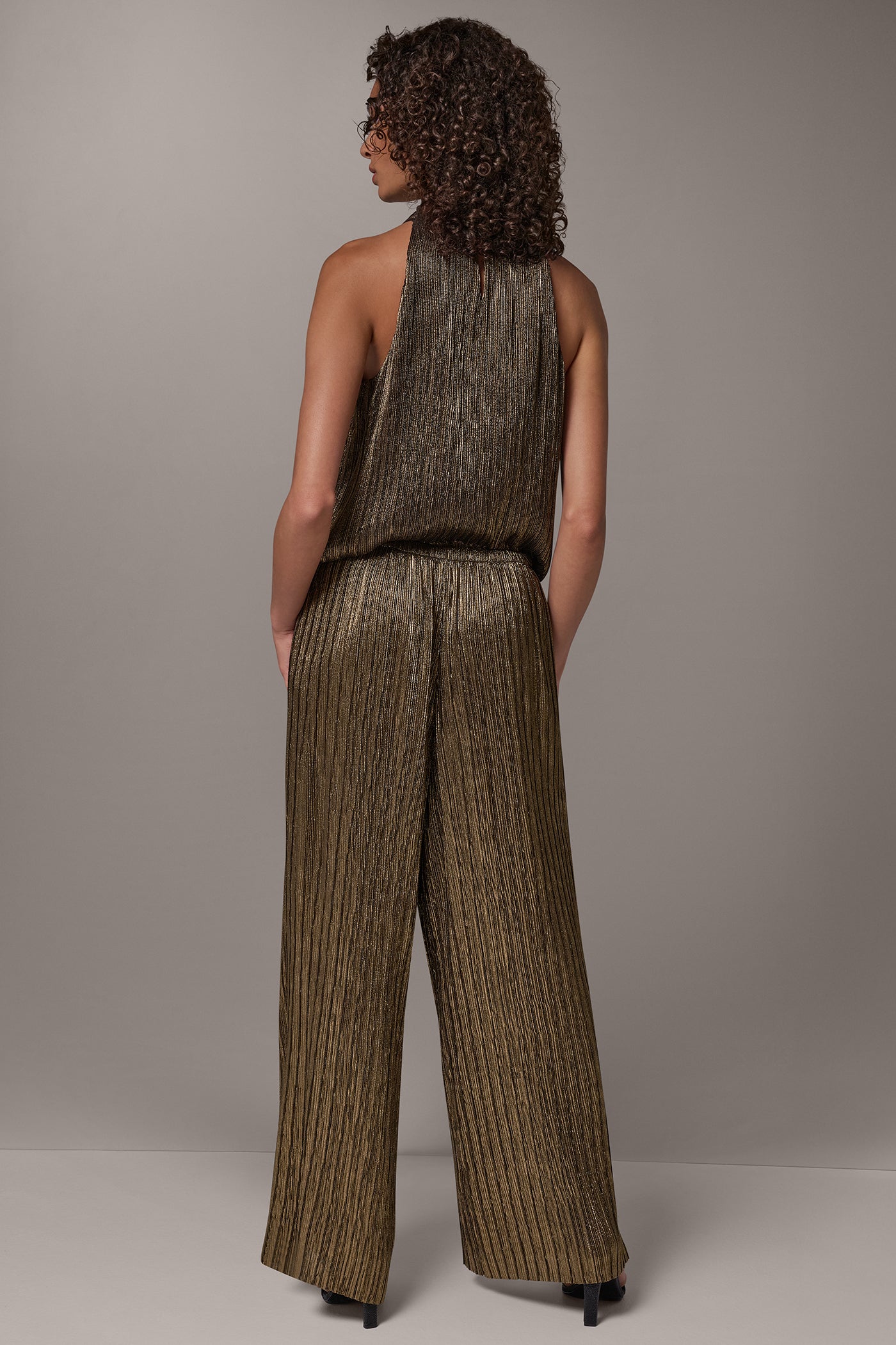 HIGH RISE CRINKLE WIDE LEG PANT VIEW 3