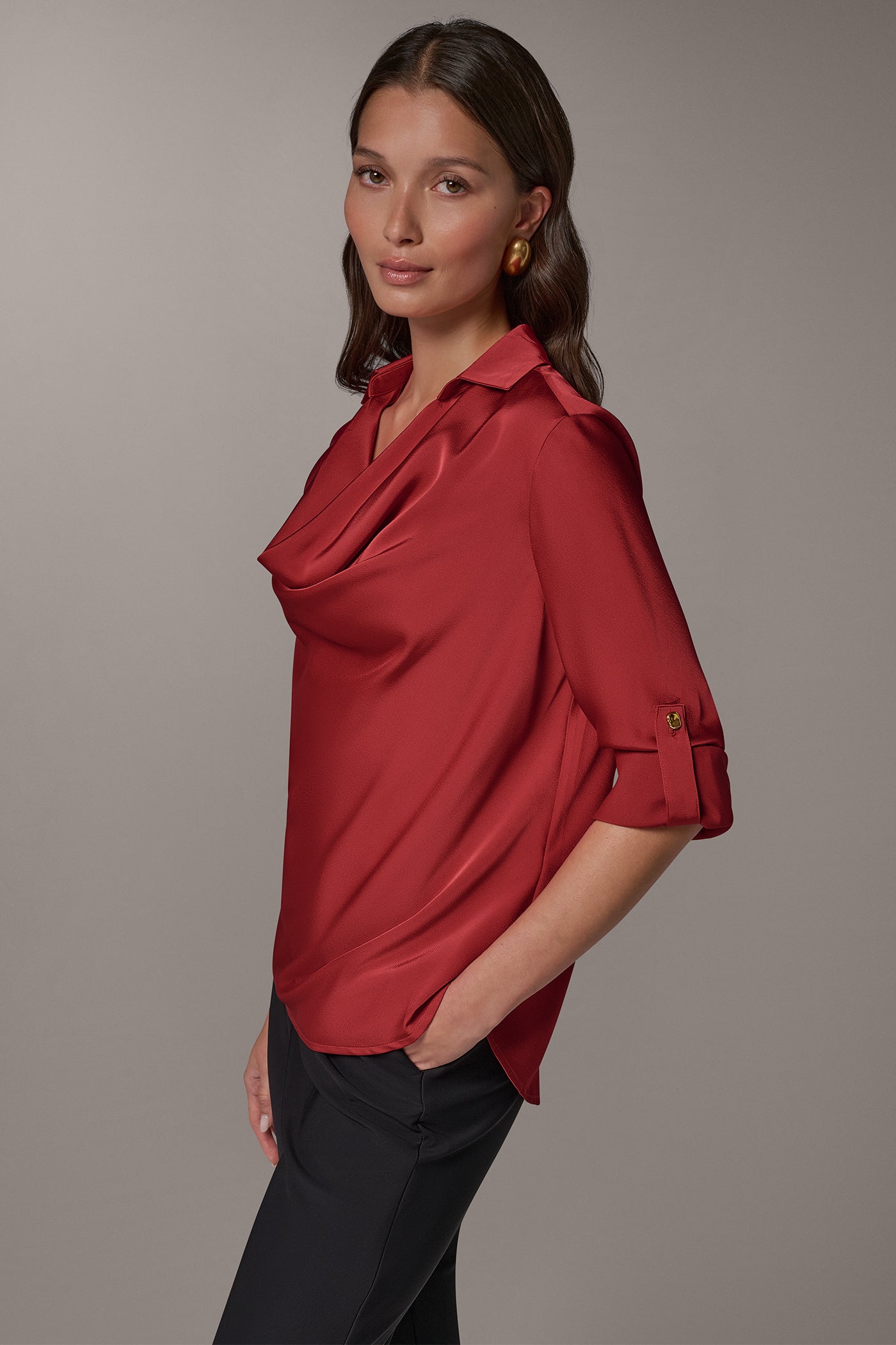 COWL NECK COLLAR TOP VIEW 4