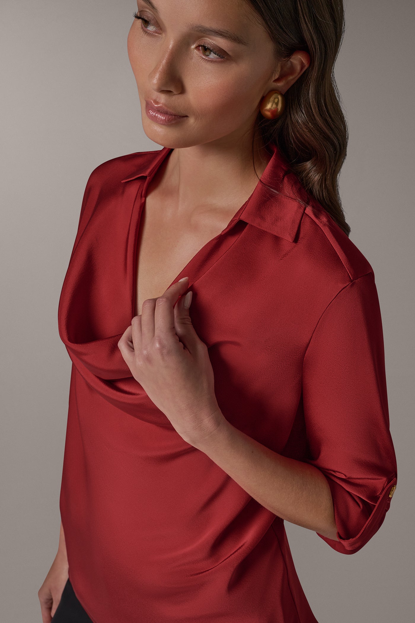 COWL NECK COLLAR TOP VIEW 2