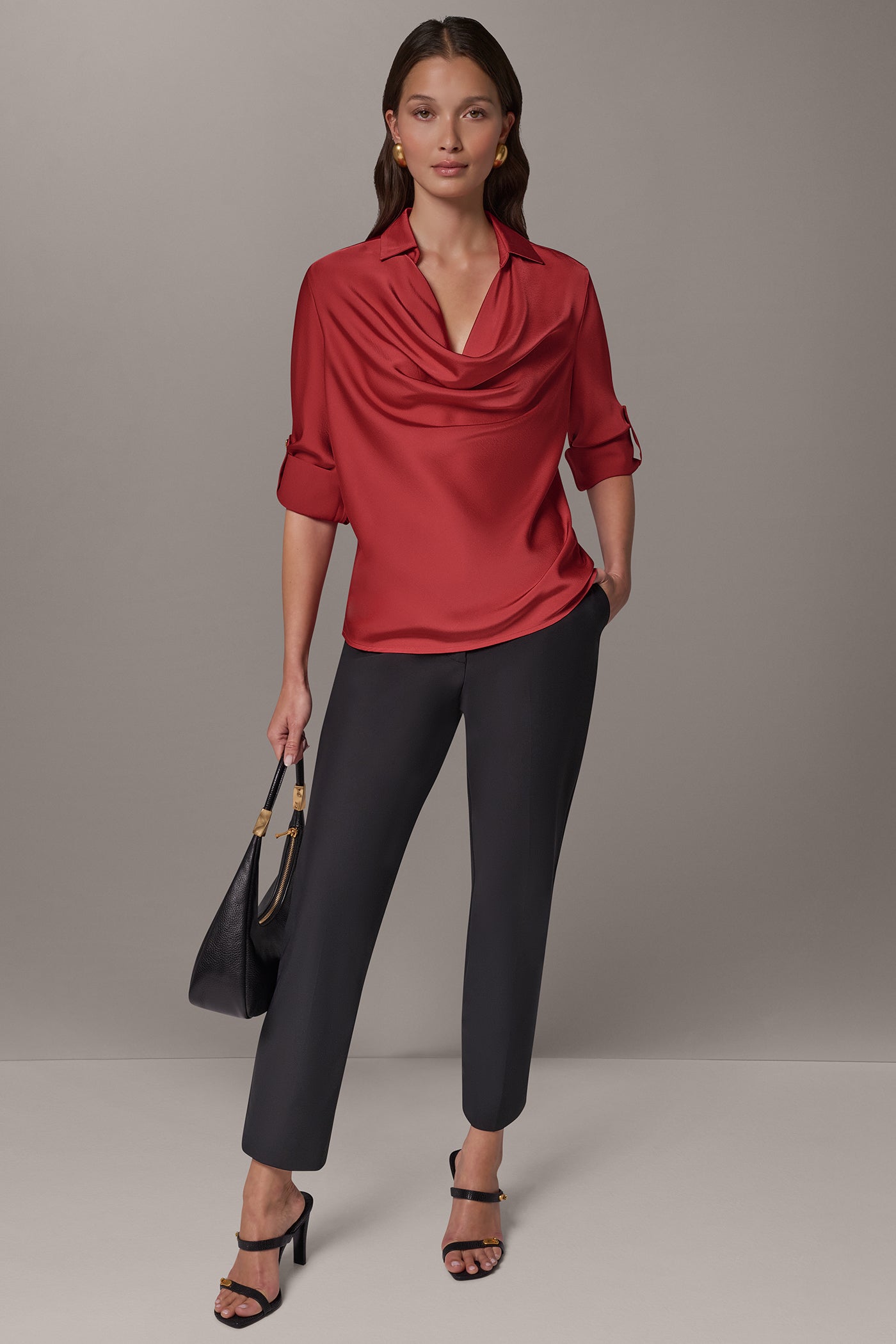 COWL NECK COLLAR TOP VIEW 7