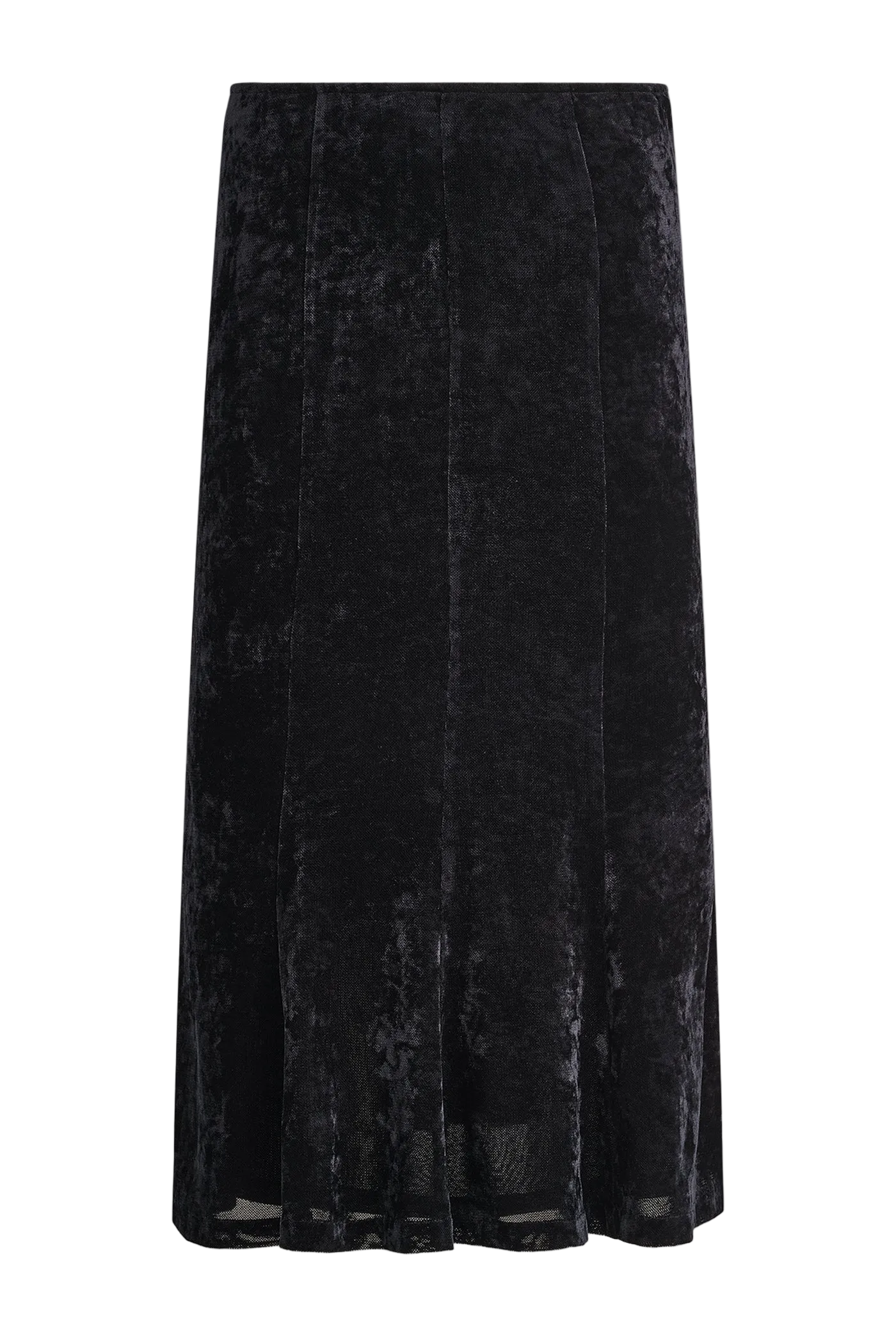 STRETCH VELVET MIDI TRUMPET SKIRT (alternate view)