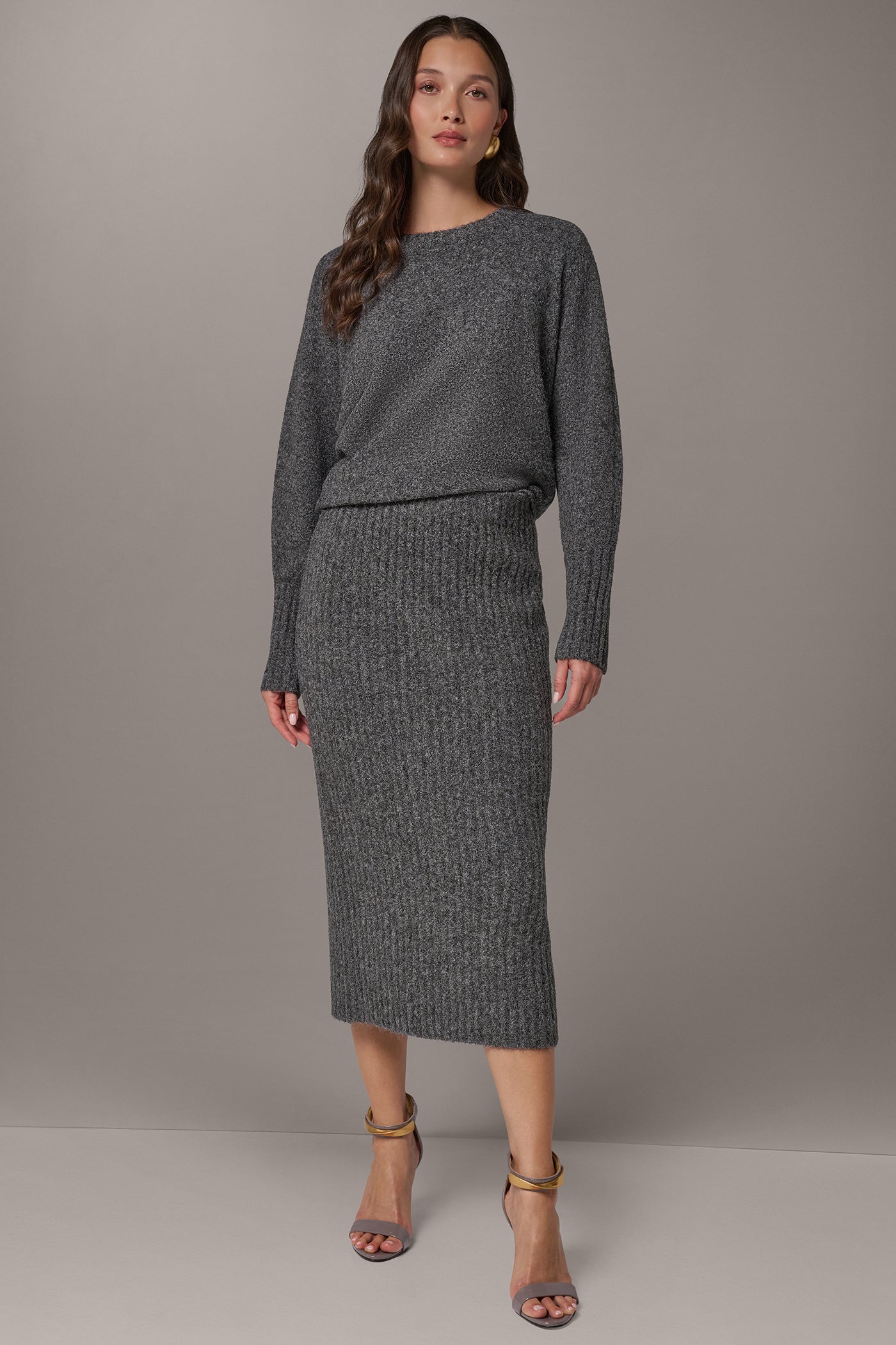 RIB MIDI SWEATER SKIRT VIEW 8