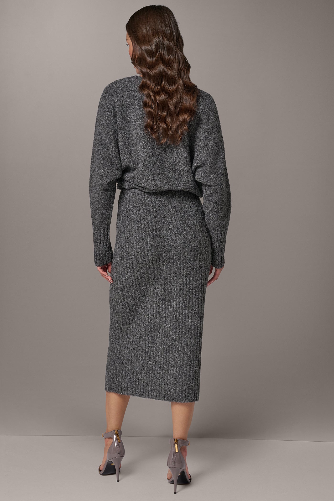 RIB MIDI SWEATER SKIRT VIEW 7