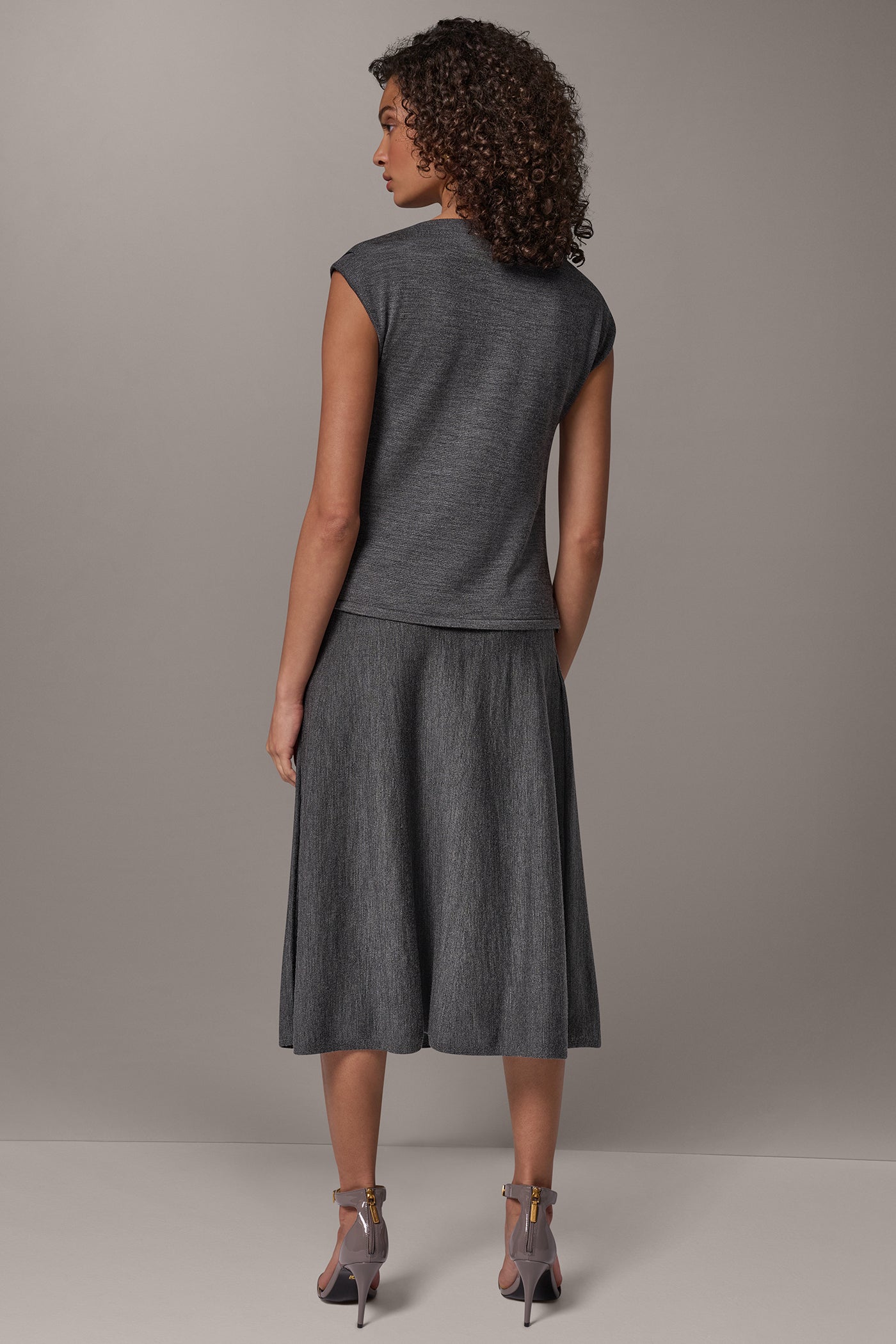 WOOL ASYMMETRIC SLEEVE SWEATER VIEW 6