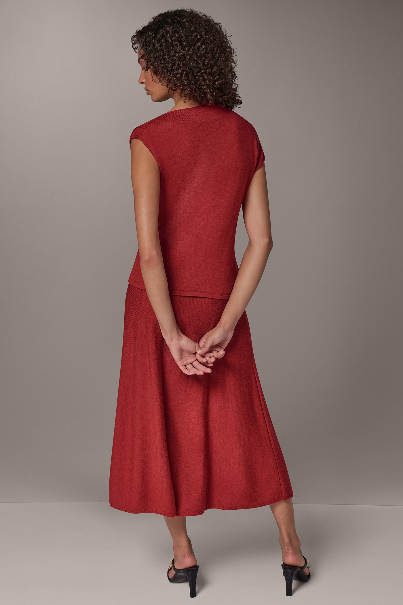 WOOL ASYMMETRIC SLEEVE SWEATER VIEW 6