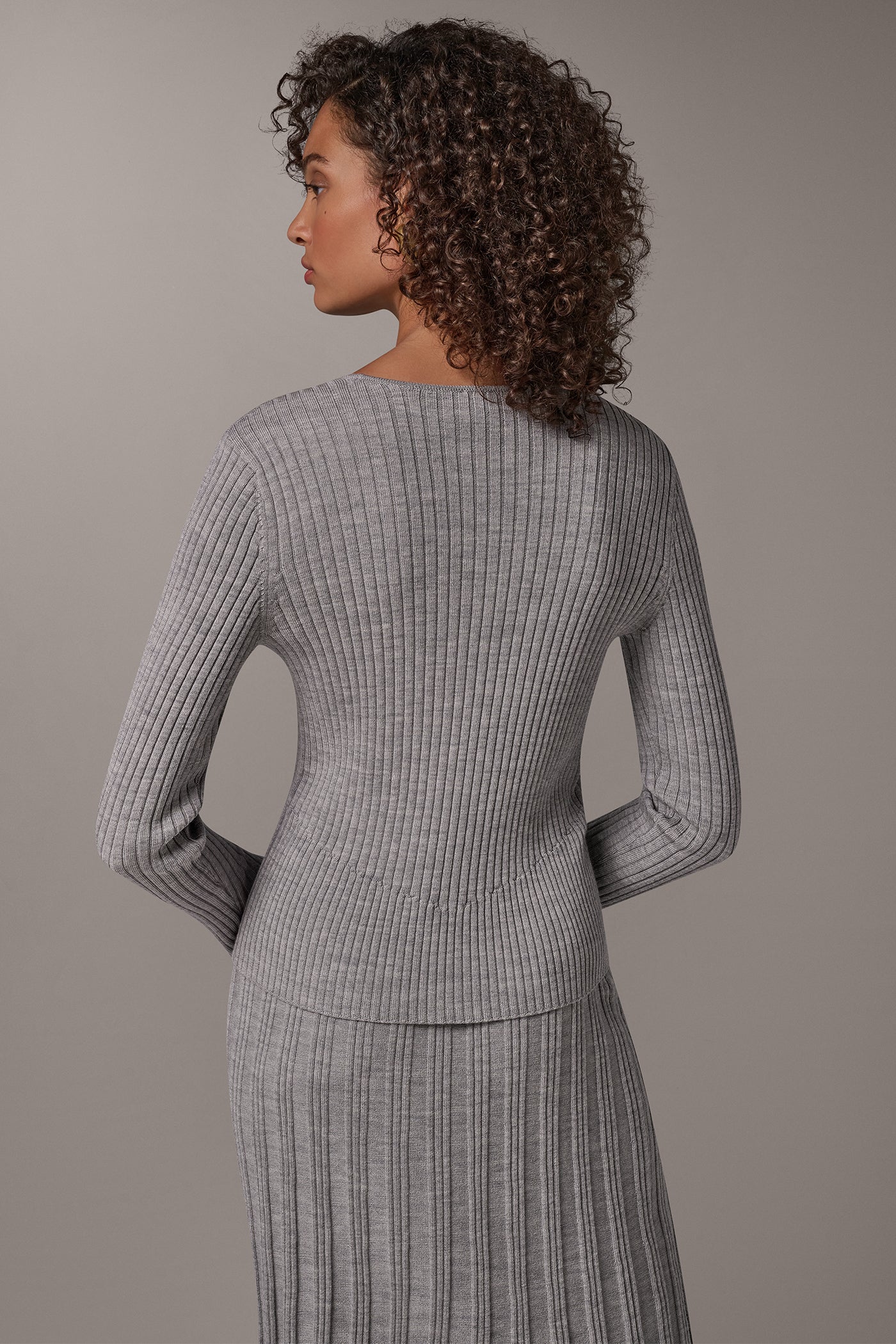RIBBED WOOL BOATNECK SWEATER VIEW 4