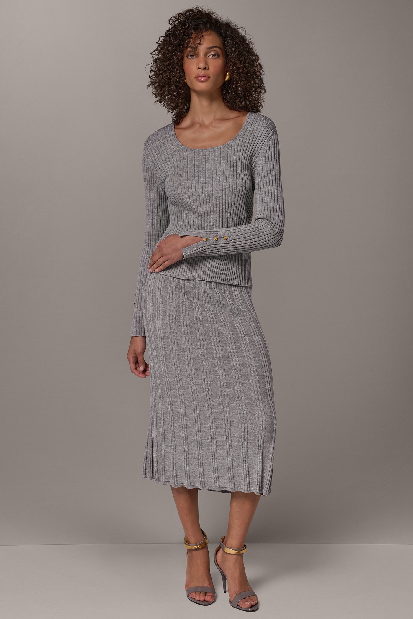 RIBBED WOOL BOATNECK SWEATER VIEW 8