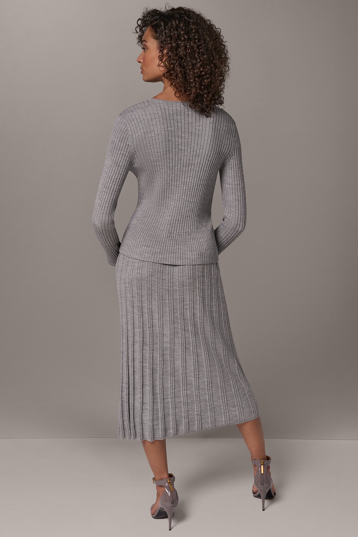 RIBBED WOOL BOATNECK SWEATER VIEW 7