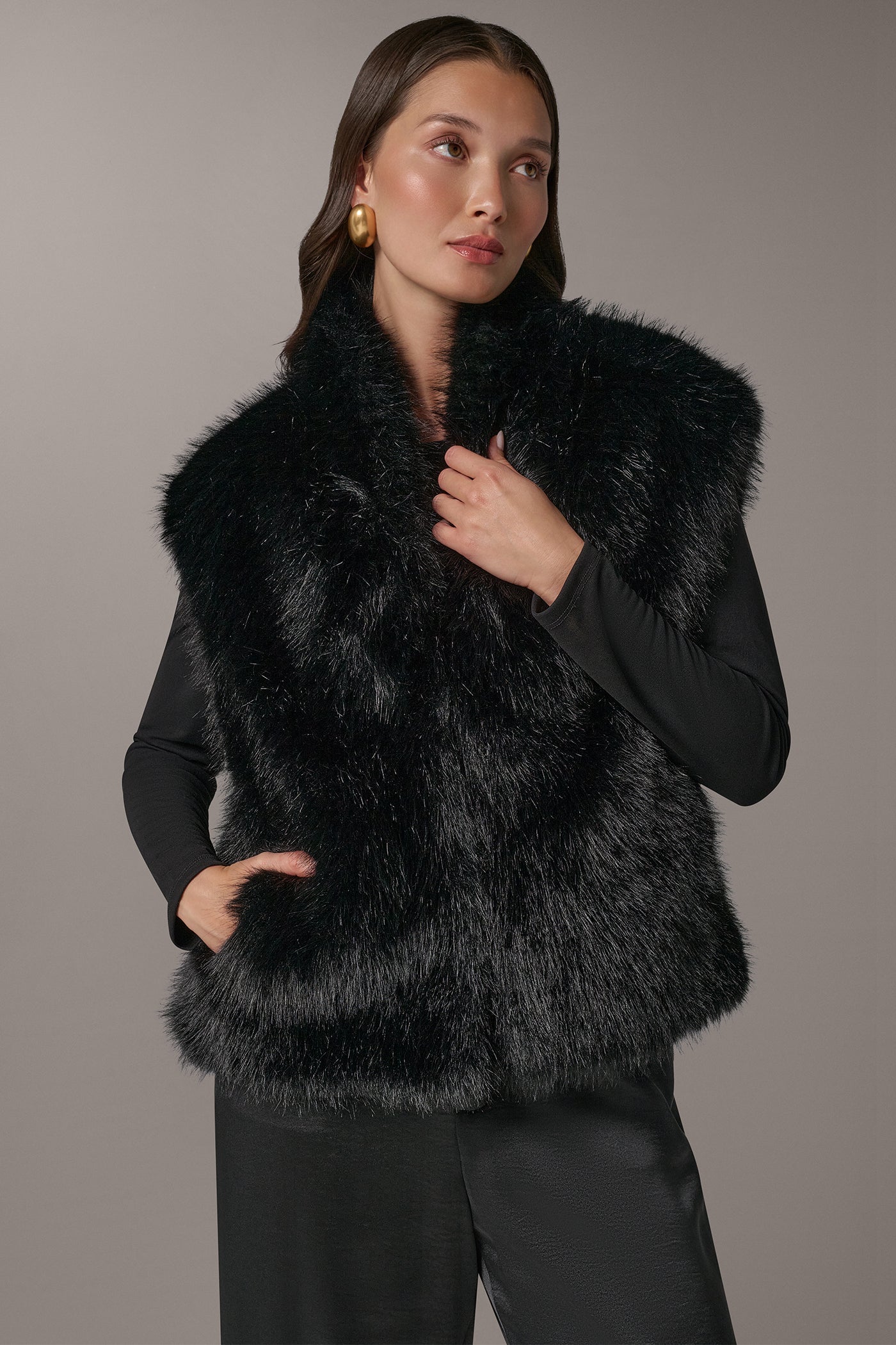FAUX FUR VEST VIEW 1