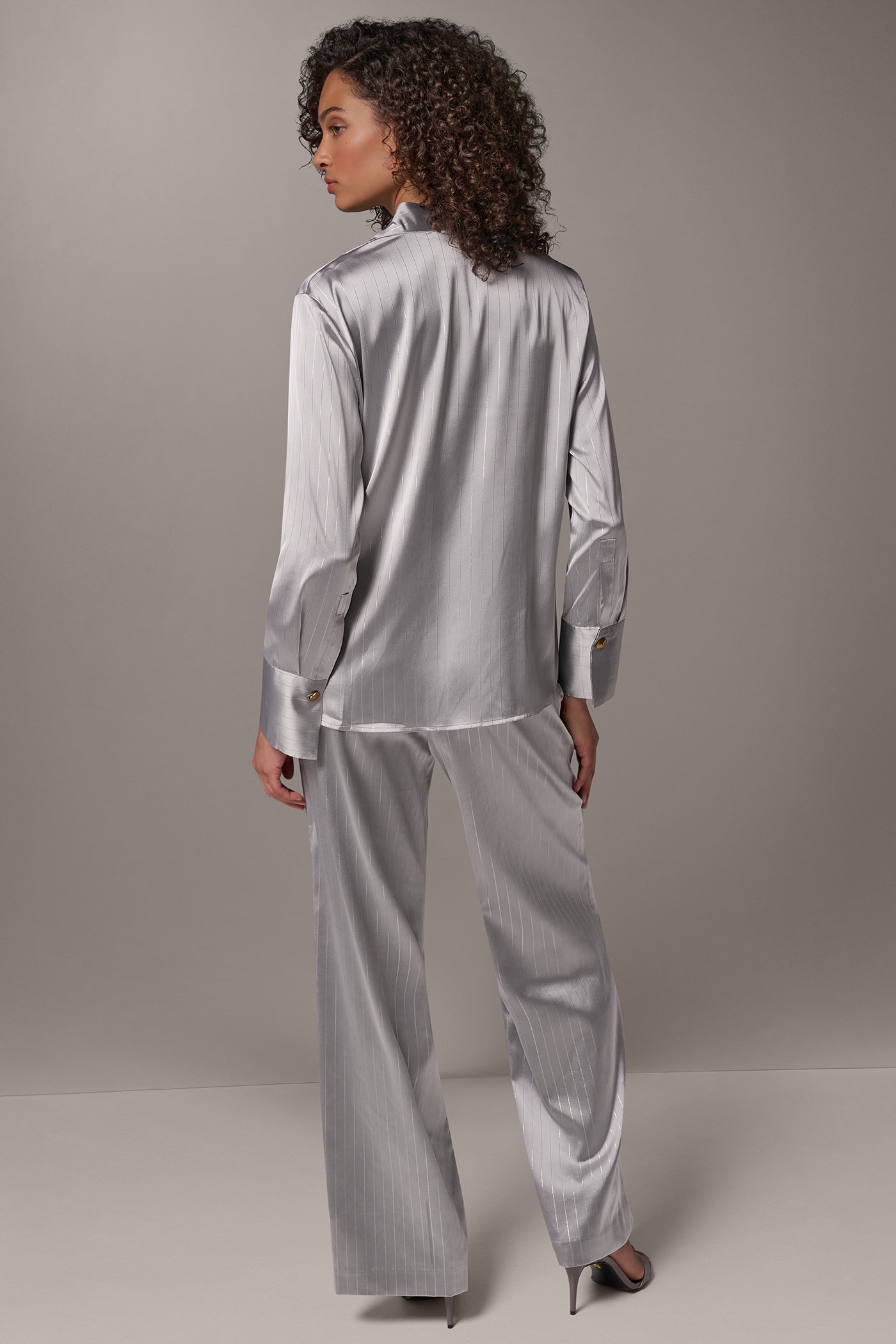 SATIN TIE FRONT WRAP TOP VIEW 9