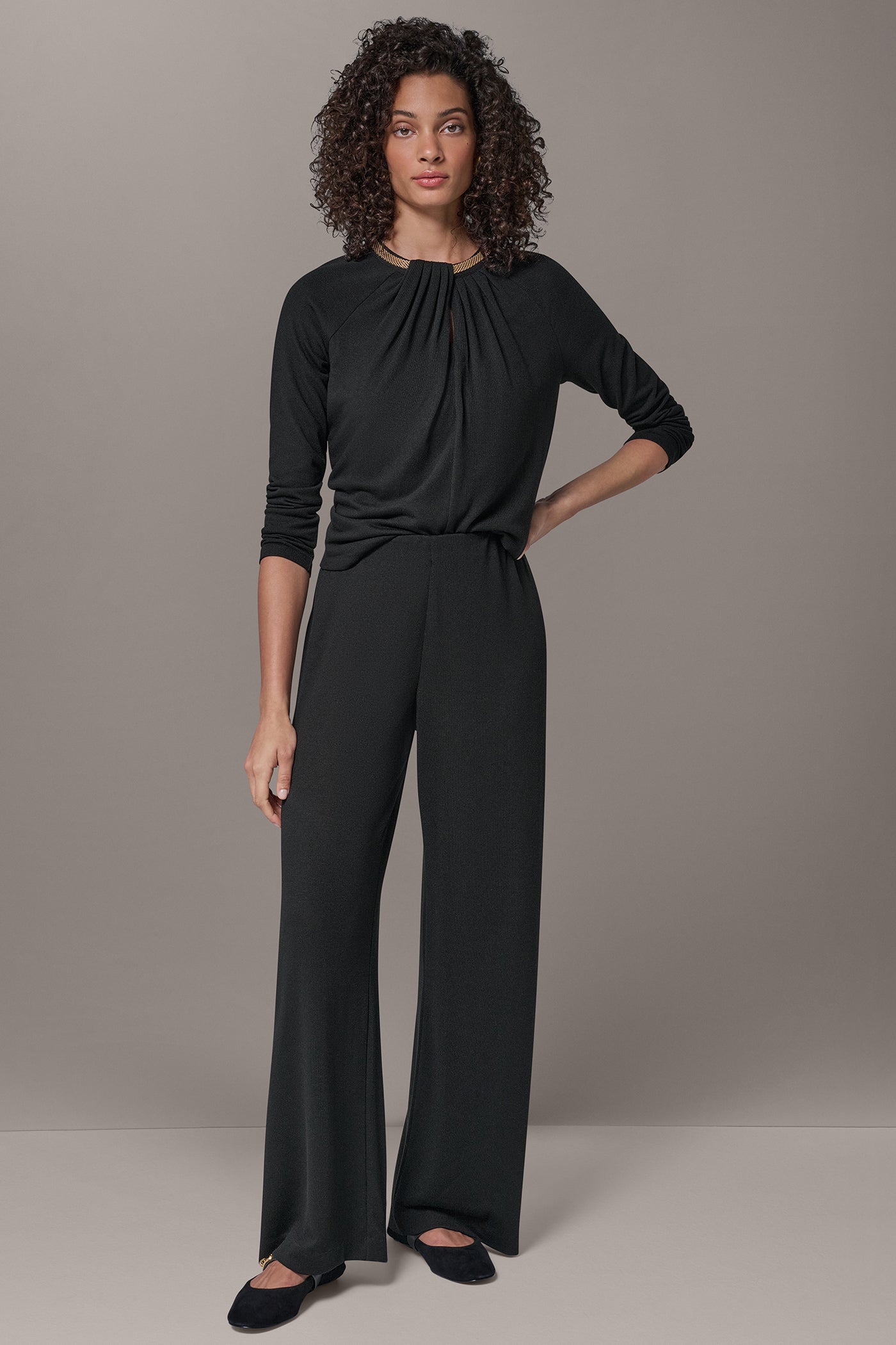 FOUR-WAY STRETCH WIDE-LEG PANT VIEW 5