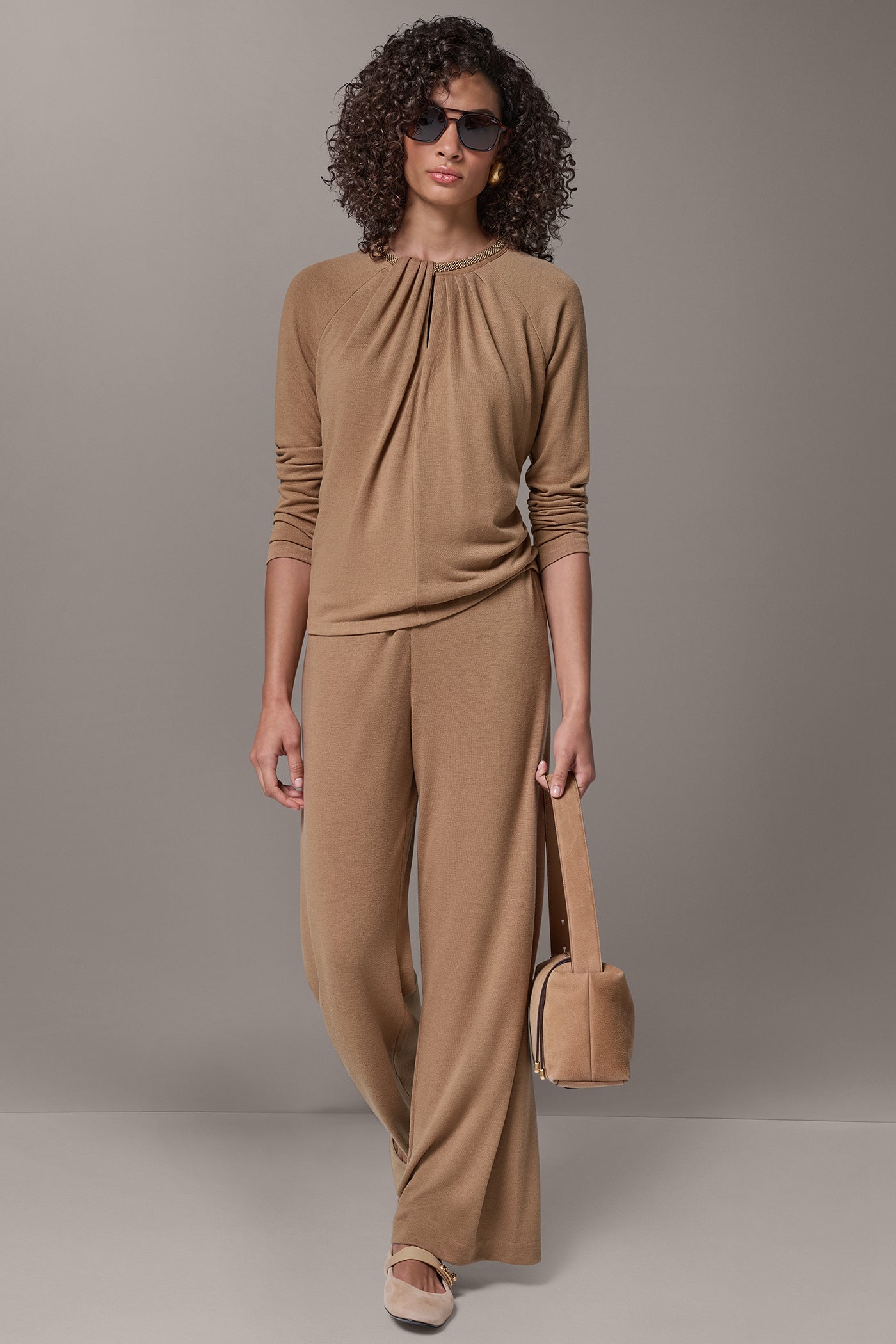 FOUR-WAY STRETCH WIDE-LEG PANT VIEW 6