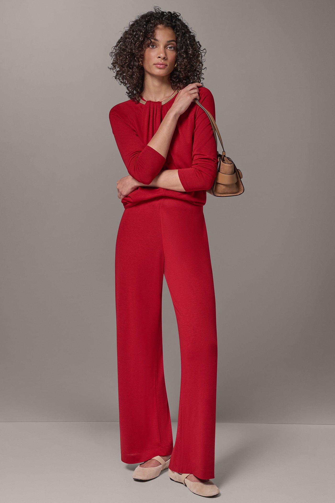 FOUR-WAY STRETCH WIDE-LEG PANT VIEW 5