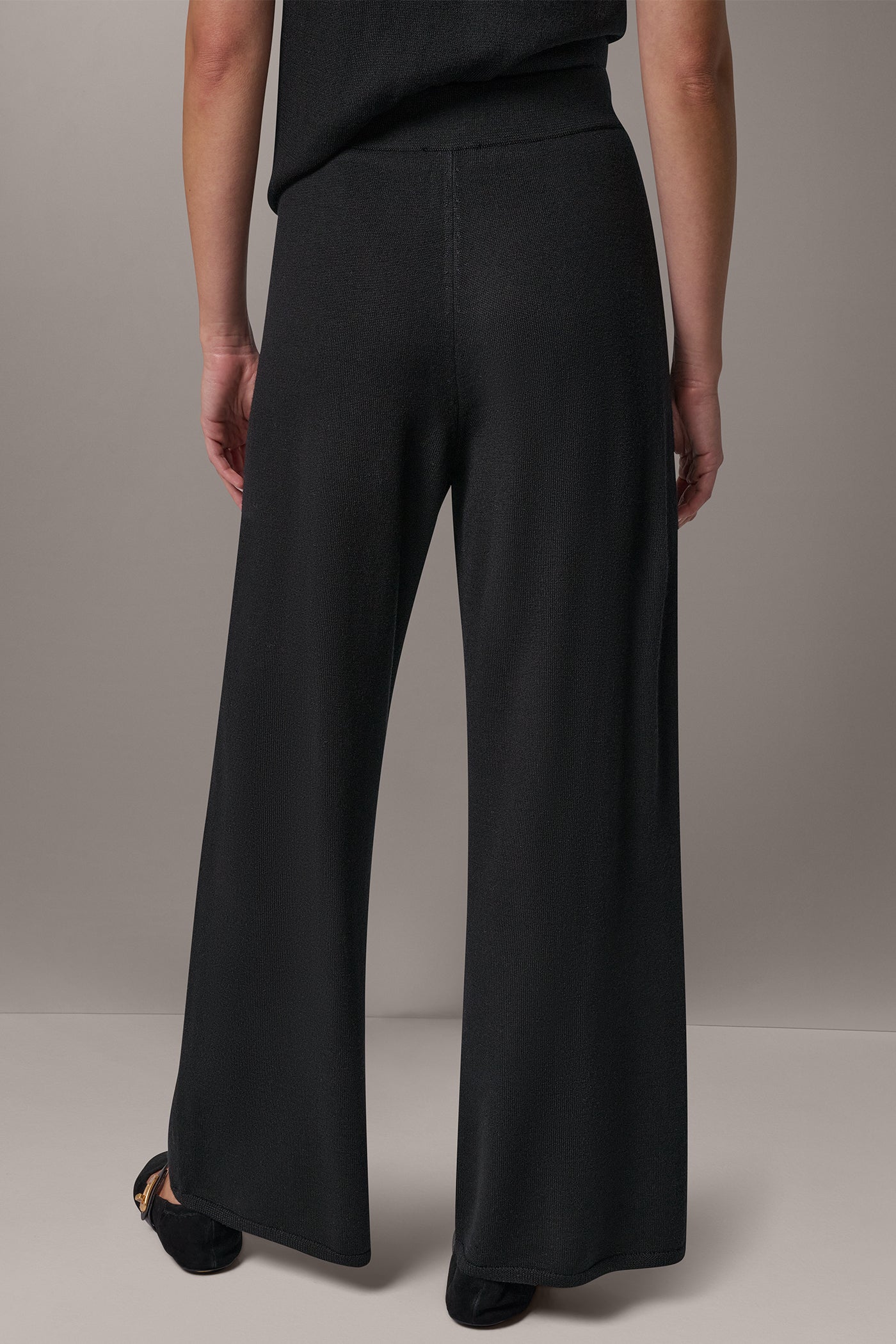 WOOL HIGH-RISE RELAXED SWEATER PANT VIEW 3