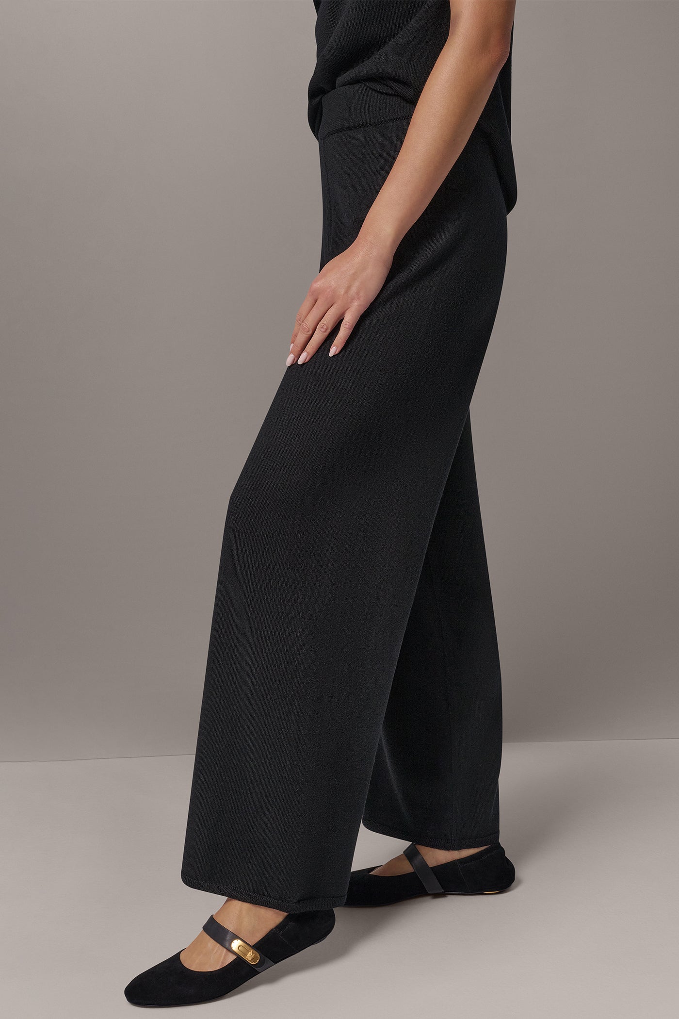 WOOL HIGH-RISE RELAXED SWEATER PANT (alternate view)