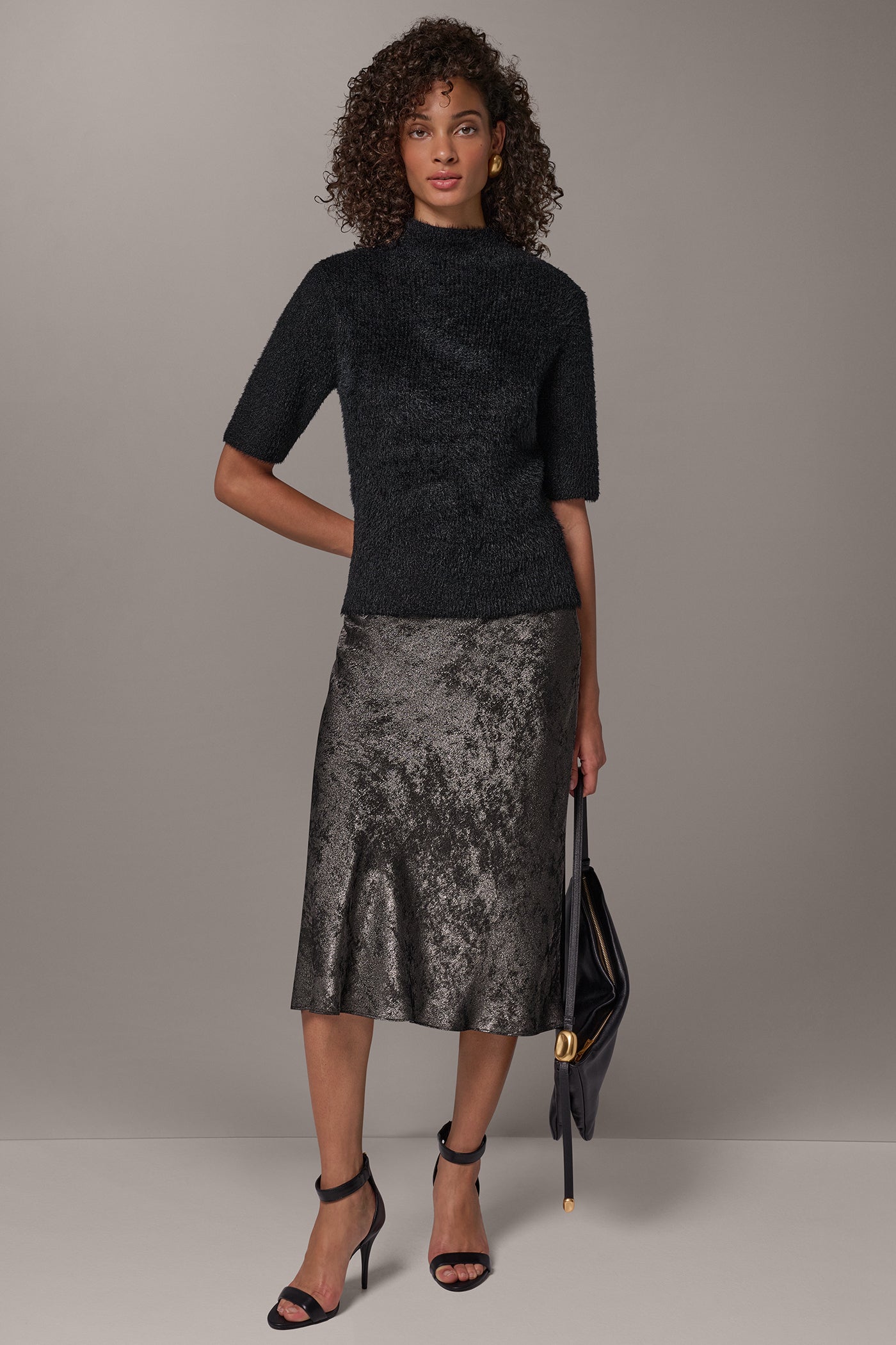 ELBOW SLEEVE MOCK NECK SWEATER VIEW 5