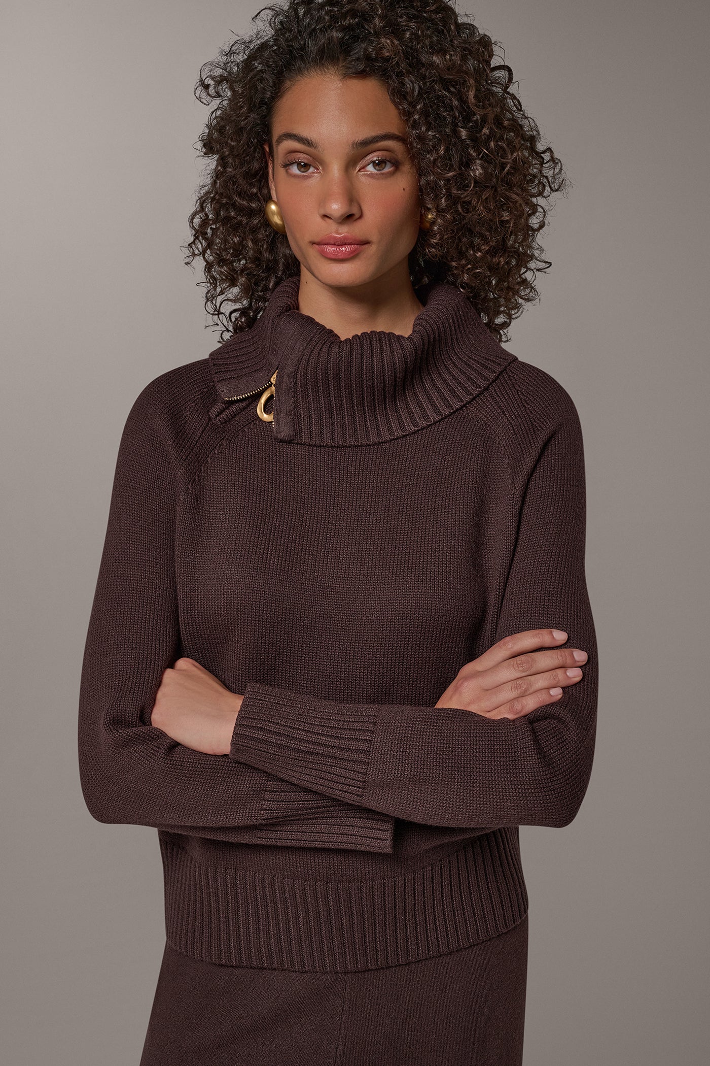 ASYMMETRIC HALF-ZIP SWEATER VIEW 6