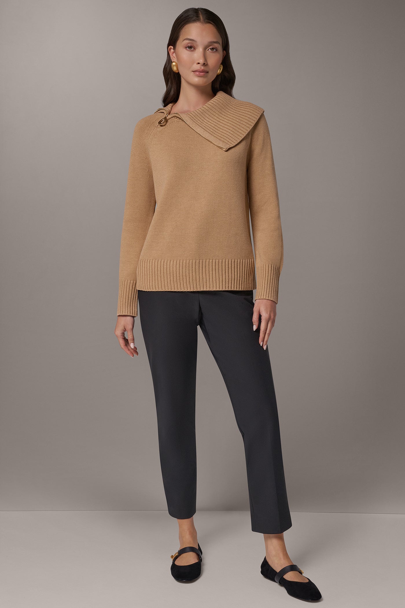 ASYMMETRIC HALF-ZIP SWEATER VIEW 7