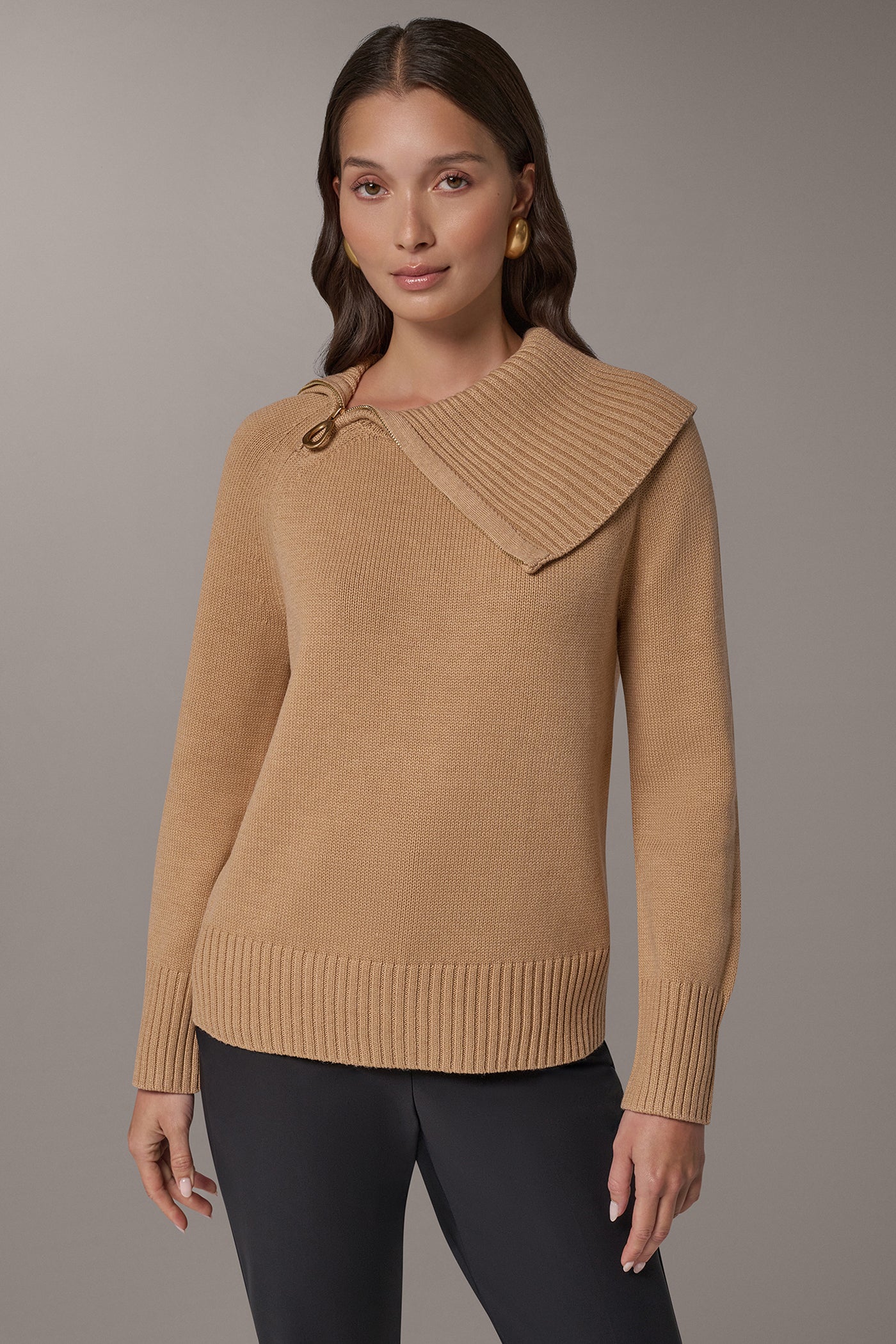 ASYMMETRIC HALF-ZIP SWEATER VIEW 5