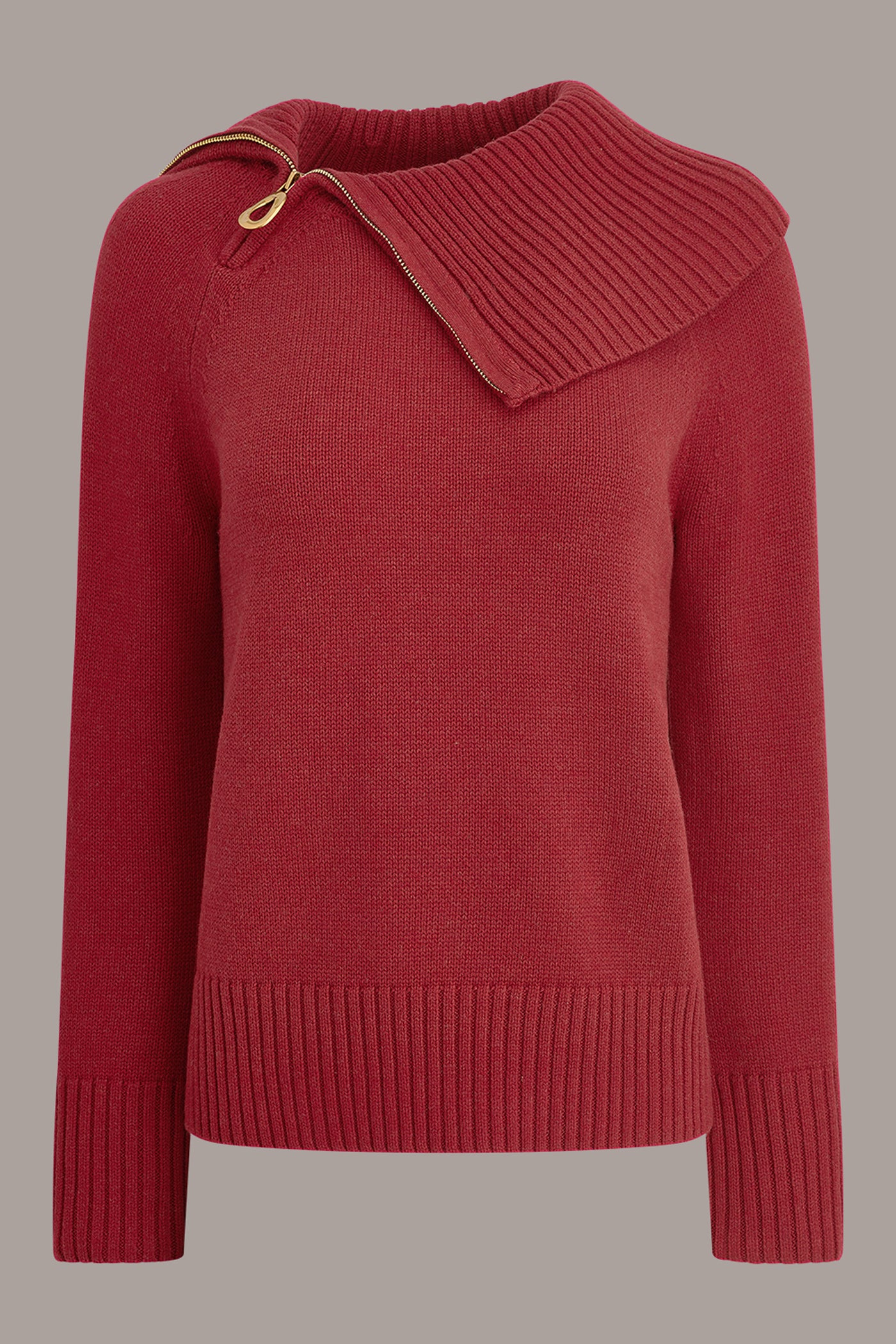 ASYMMETRIC HALF-ZIP SWEATER VIEW 10