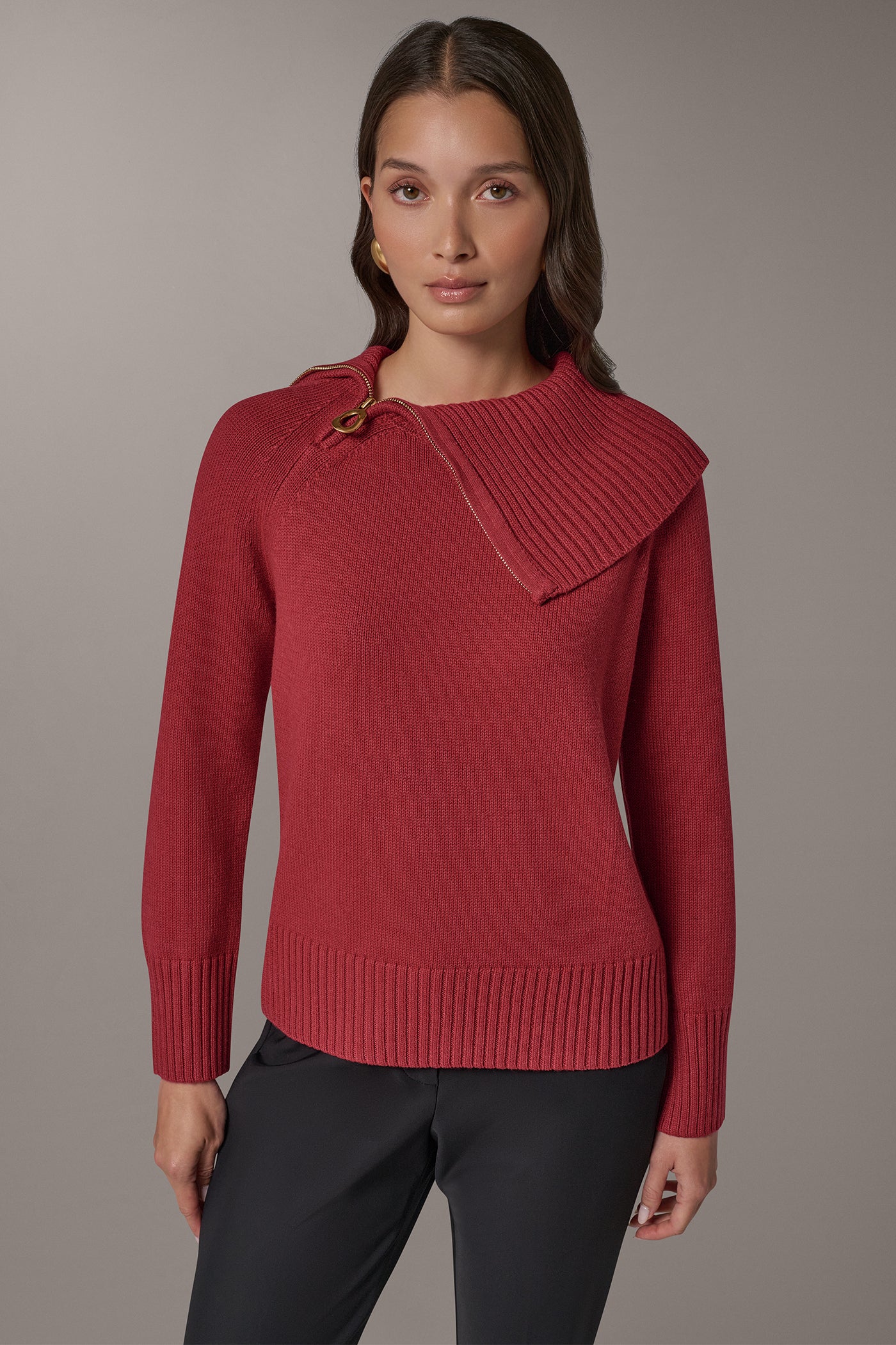 ASYMMETRIC HALF-ZIP SWEATER VIEW 4