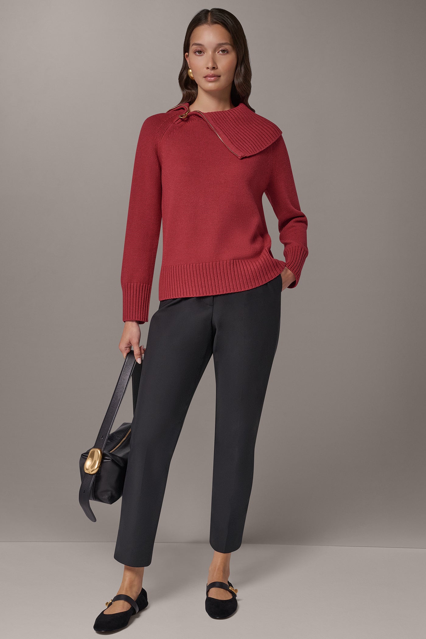 ASYMMETRIC HALF-ZIP SWEATER VIEW 7