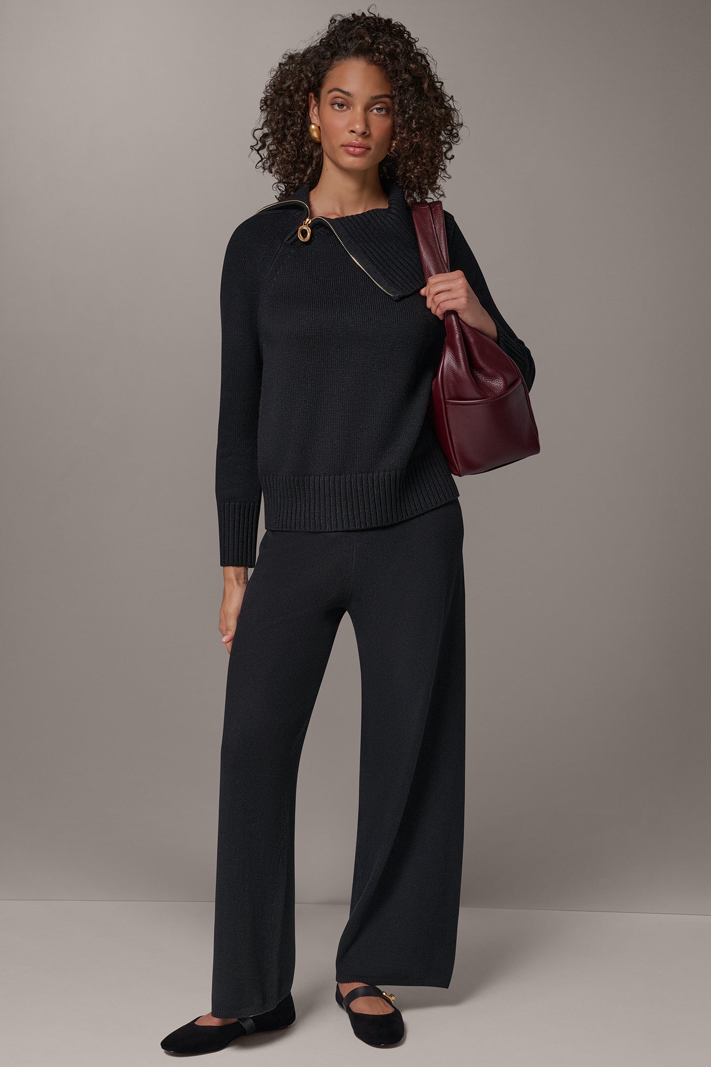 ASYMMETRIC HALF-ZIP SWEATER VIEW 6 | New clothing