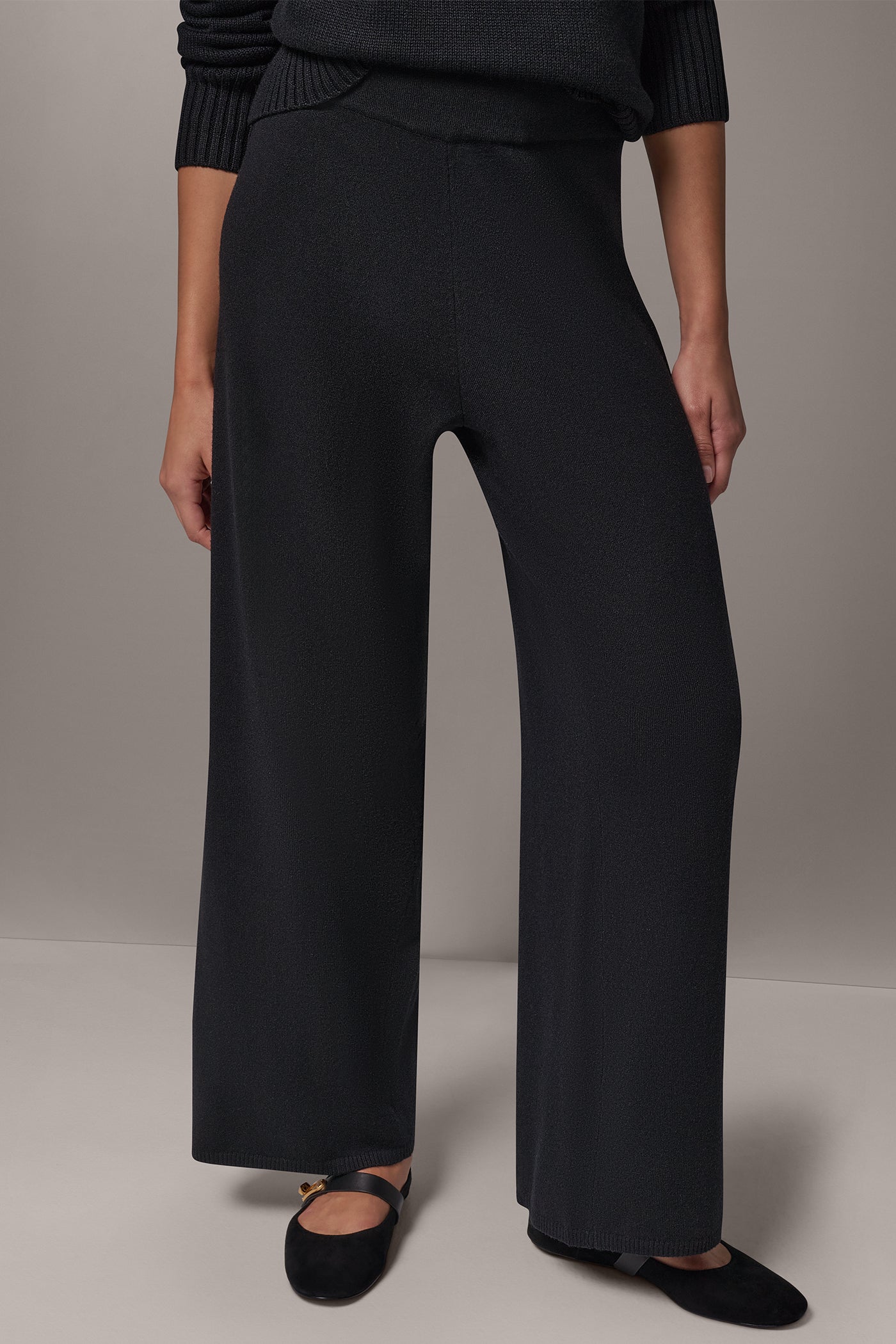 PULL-ON WIDE-LEG SWEATER PANT VIEW 1
