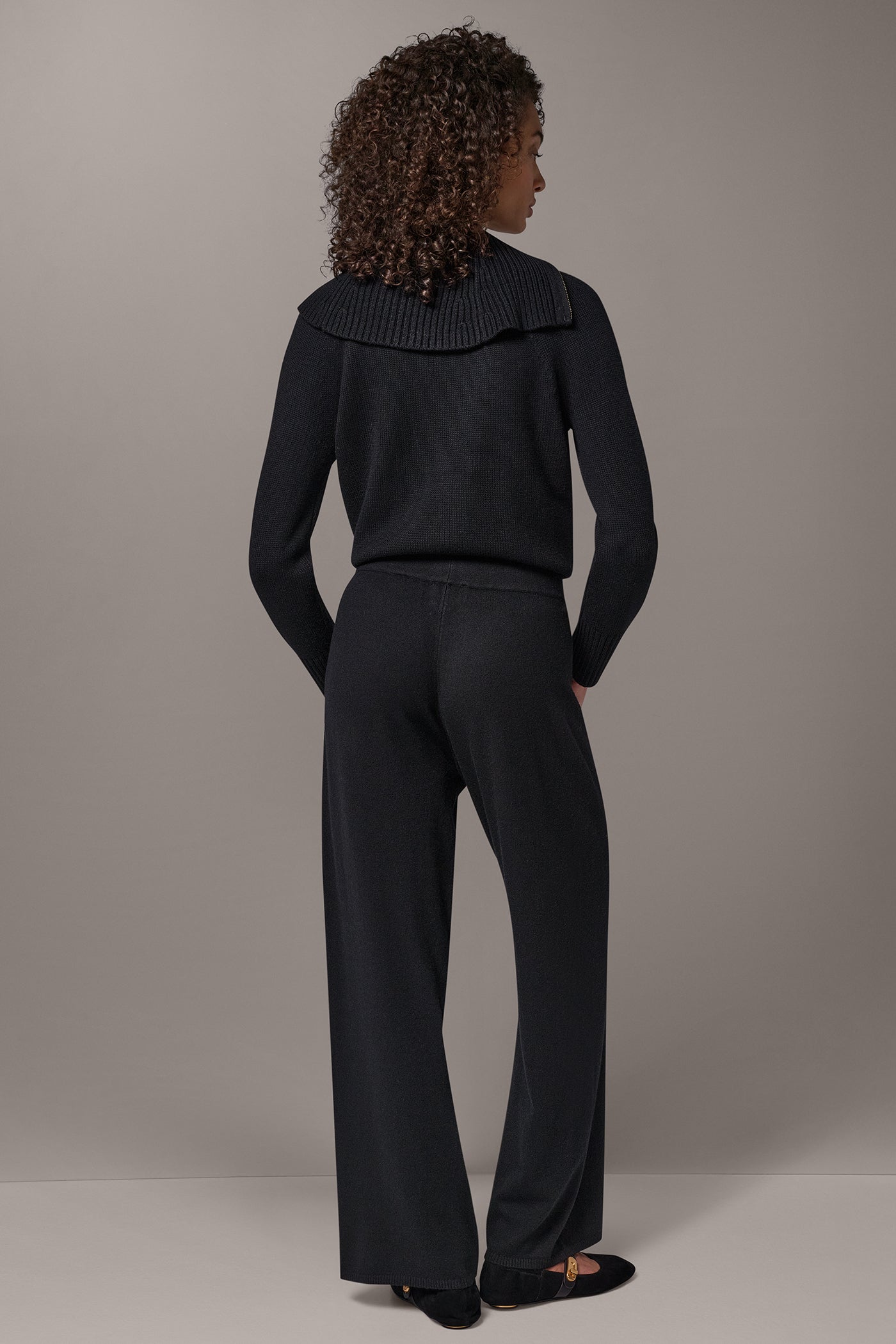 PULL-ON WIDE-LEG SWEATER PANT VIEW 6