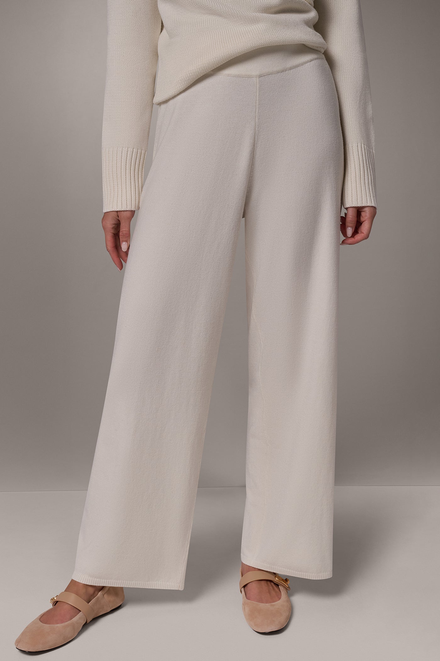 PULL-ON WIDE-LEG SWEATER PANT VIEW 1