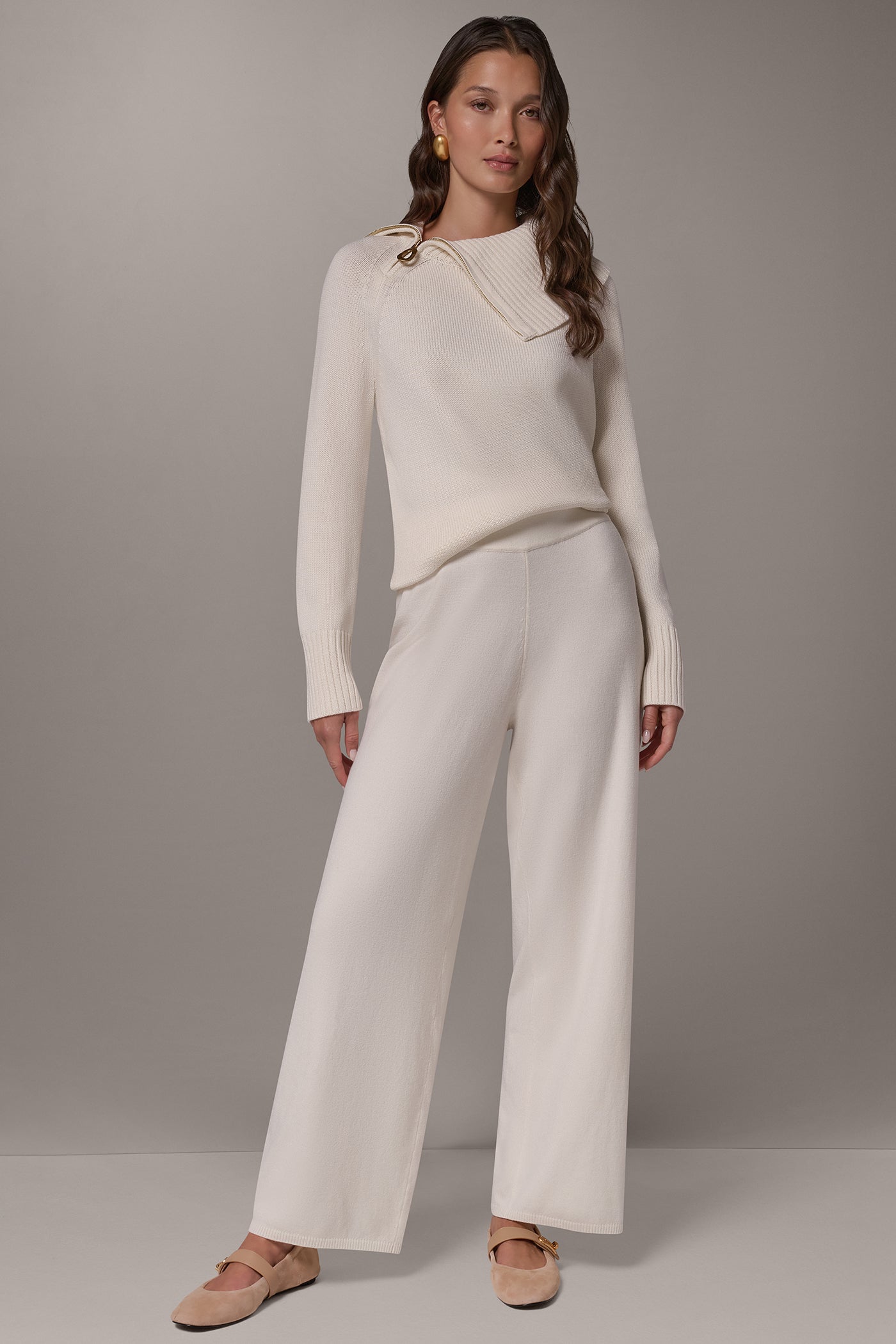 PULL-ON WIDE-LEG SWEATER PANT VIEW 6