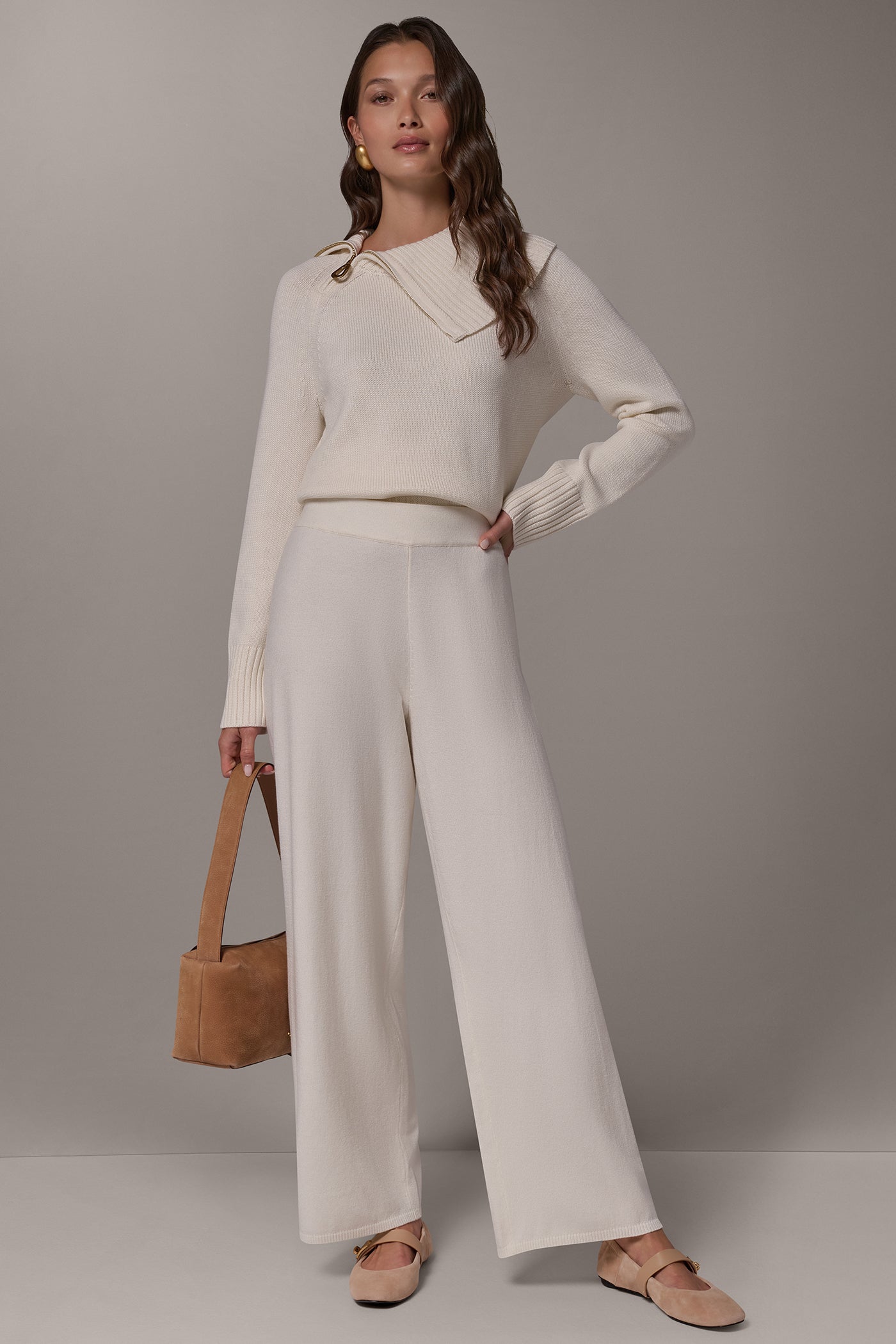 PULL-ON WIDE-LEG SWEATER PANT VIEW 7
