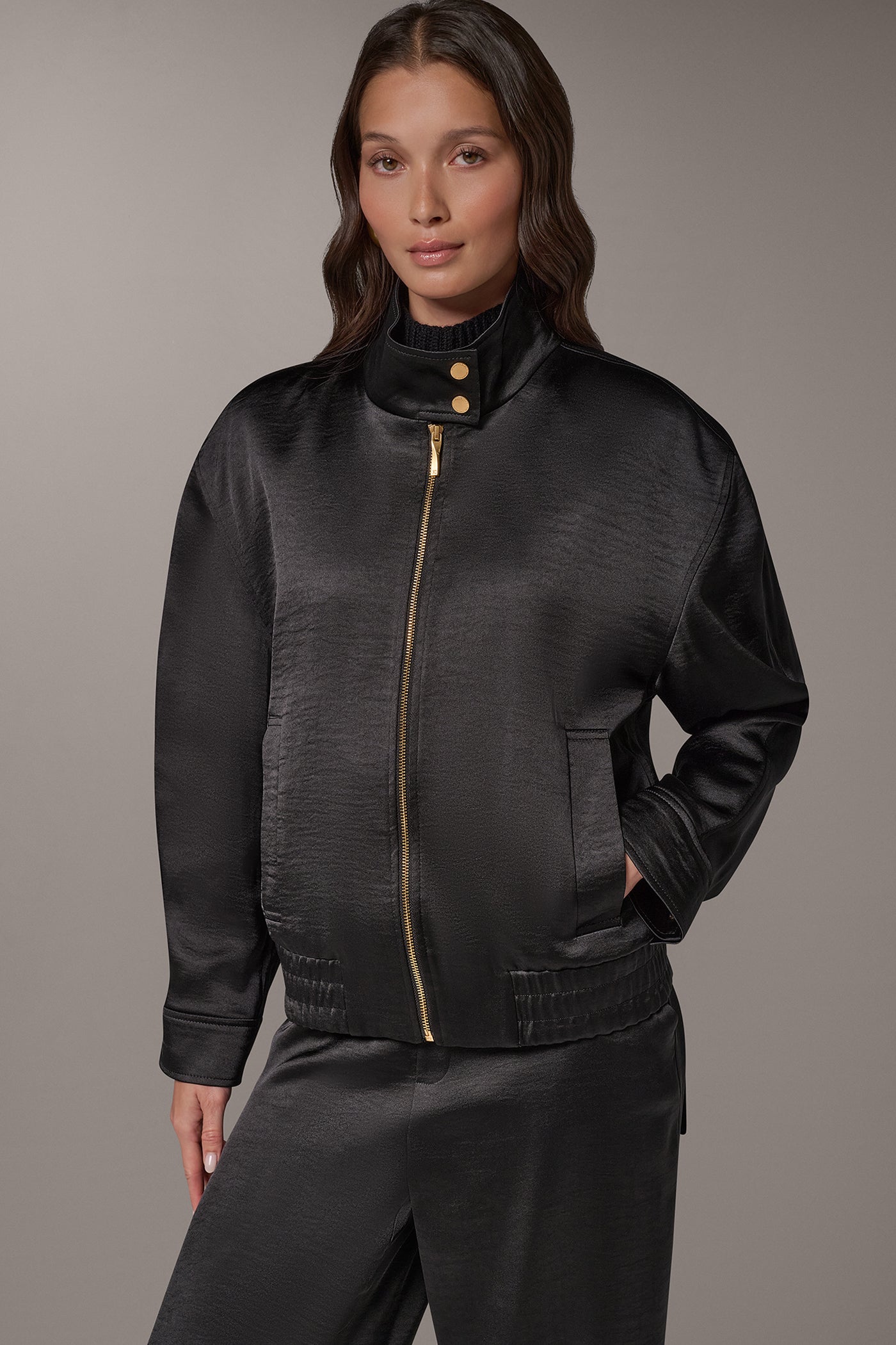 DROP SHOULDER ZIP FRONT JACKET VIEW 10