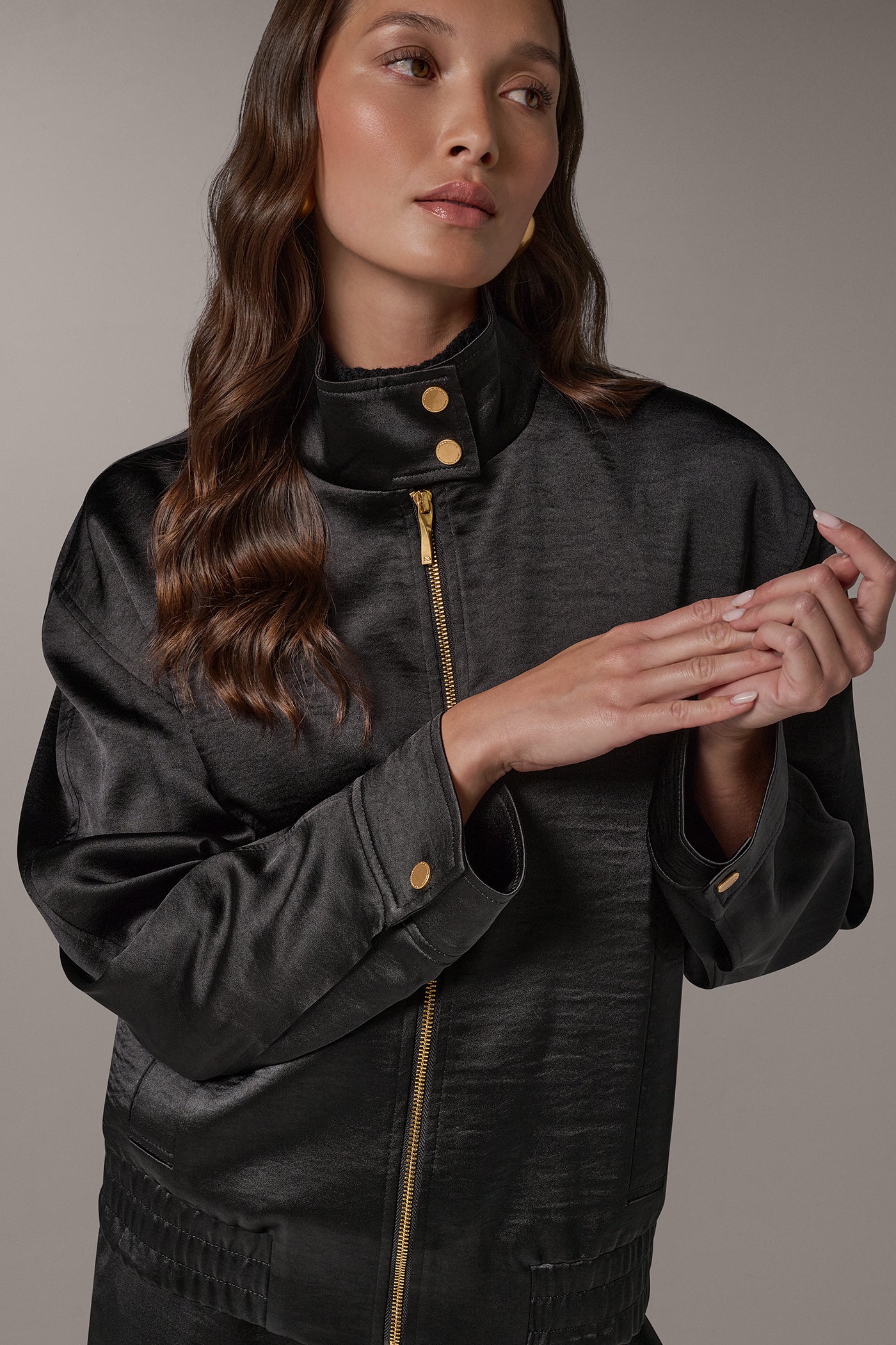 DROP SHOULDER ZIP FRONT JACKET VIEW 4