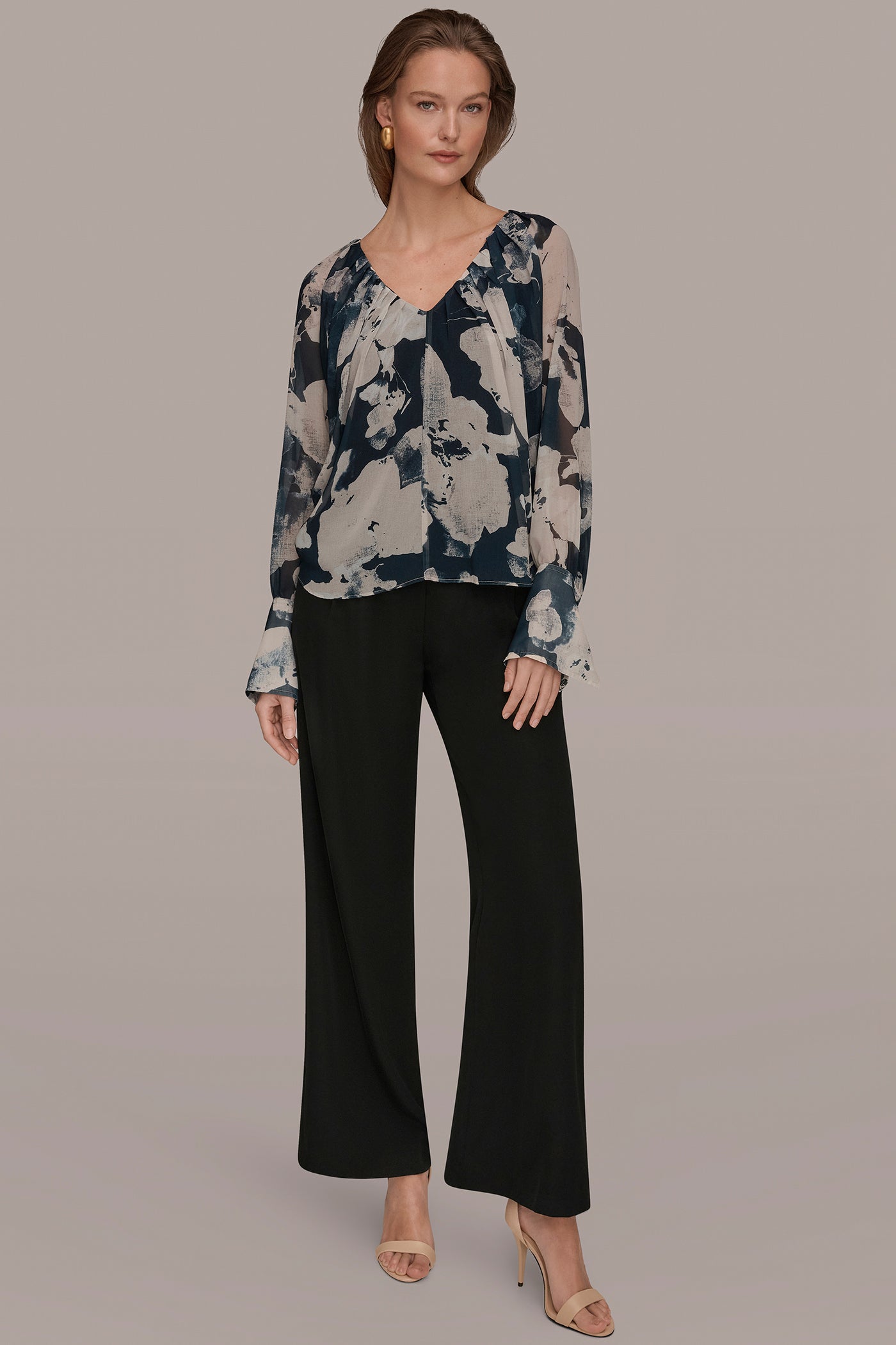 PRINTED CHIFFON TOP VIEW 6 | Suits and Separates