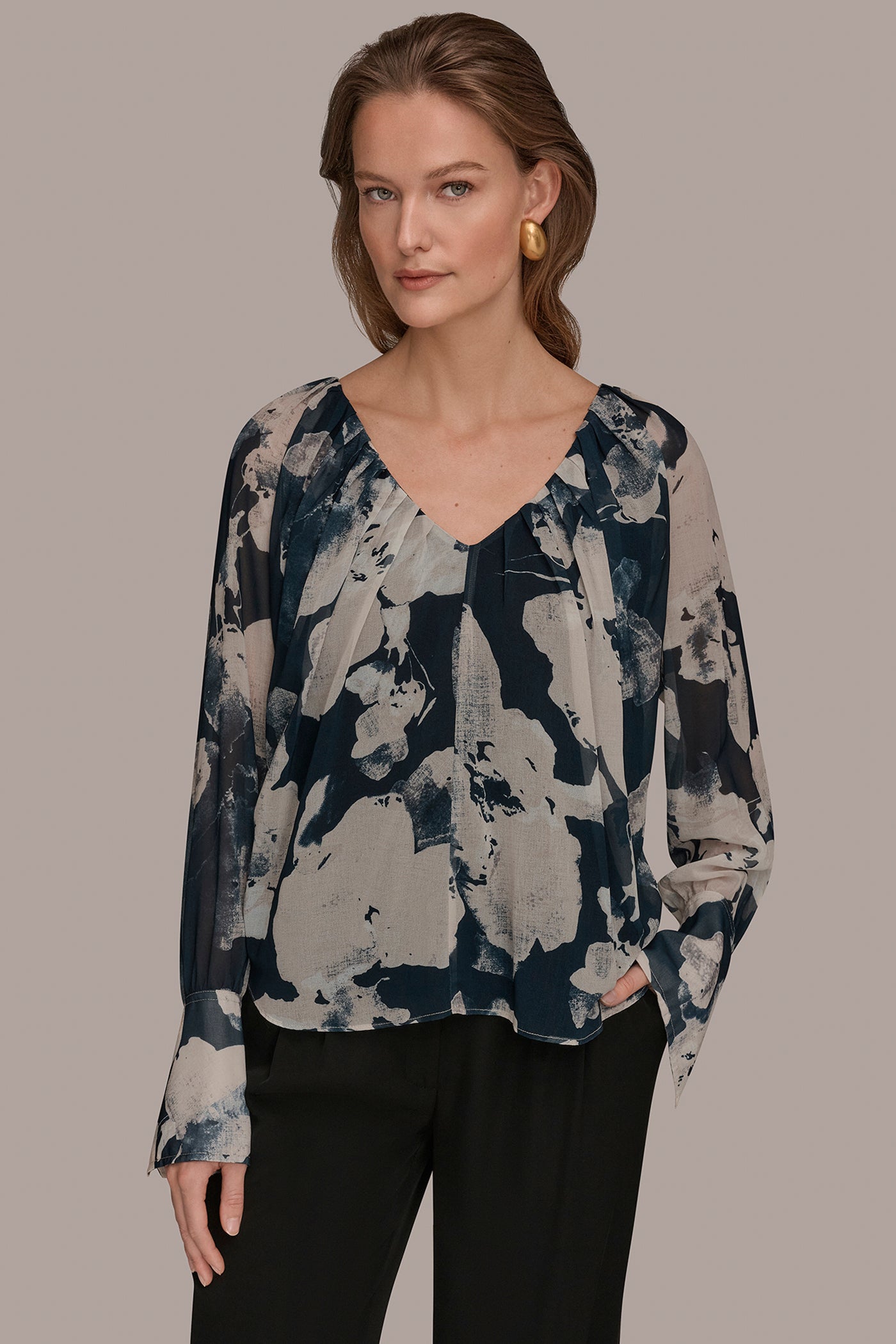 PRINTED CHIFFON TOP | View 1 | Suits and Separates