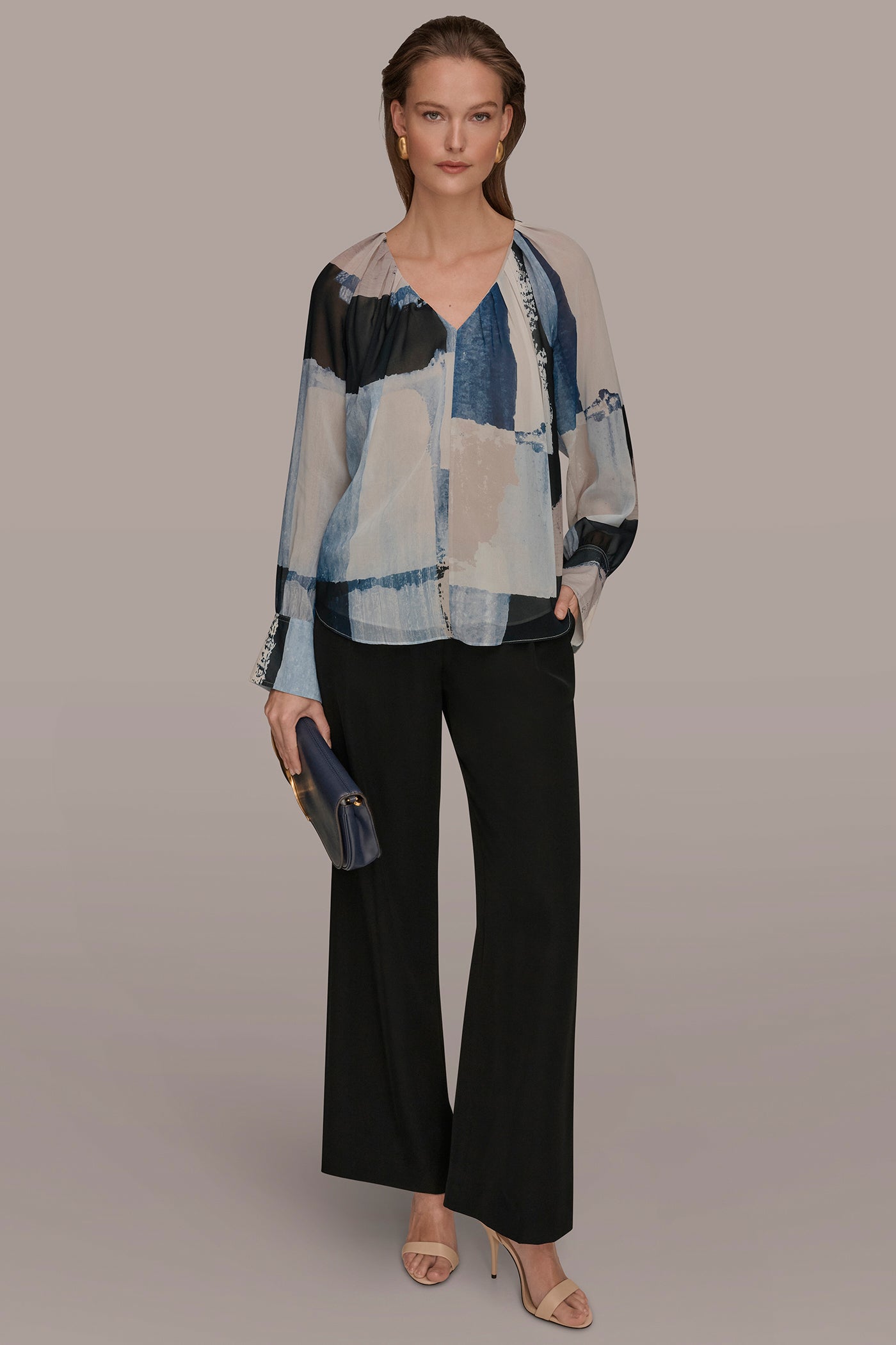 PRINTED CHIFFON TOP VIEW 7 | Suits and Separates