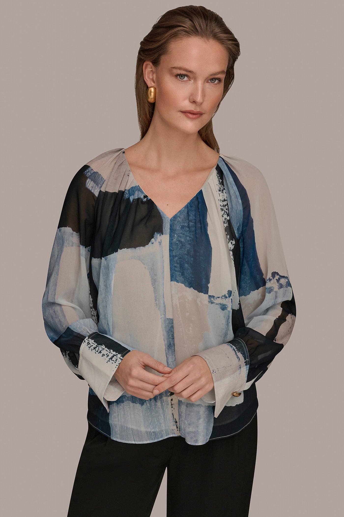 PRINTED CHIFFON TOP | View 1 | Suits and Separates